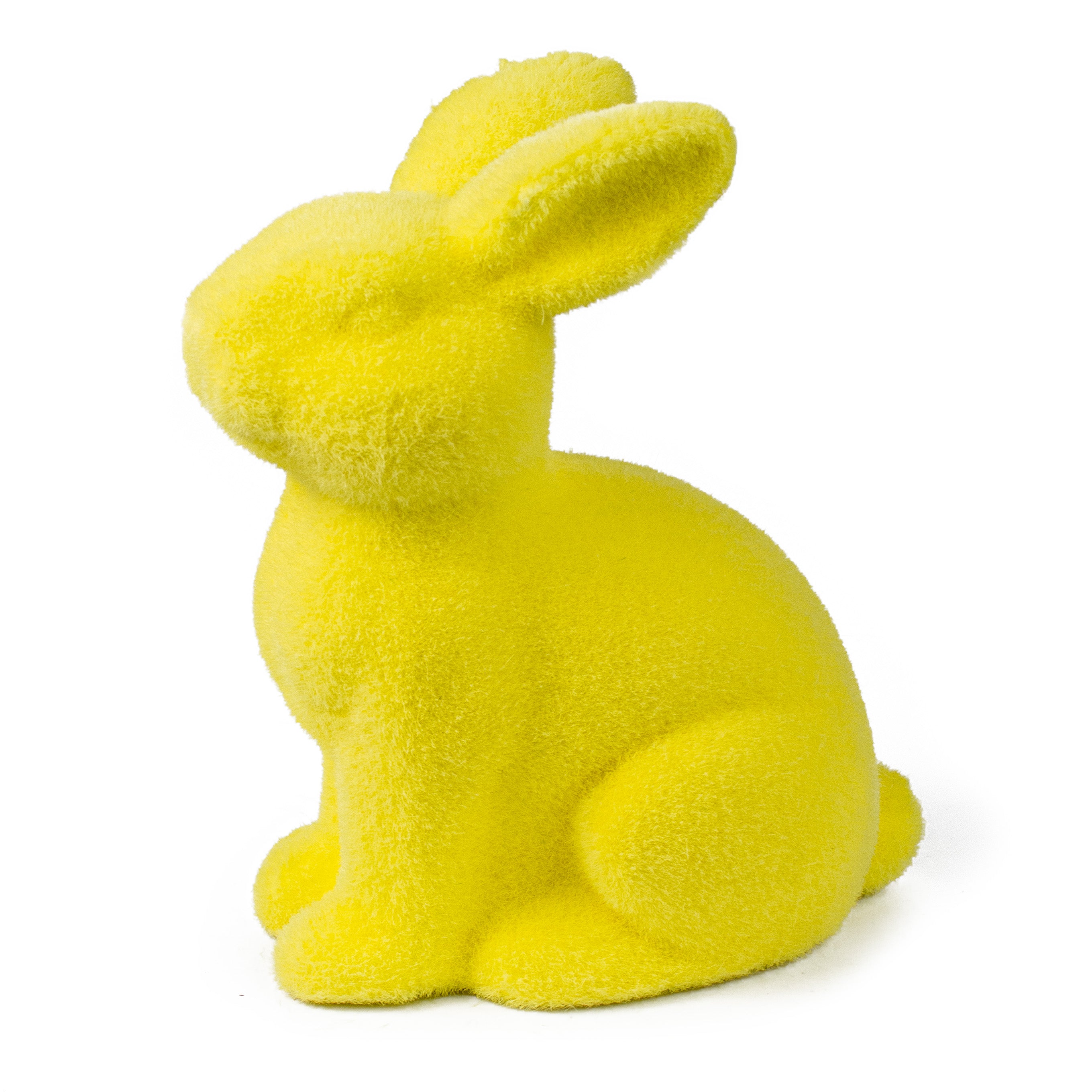 10" Flocked Sitting Rabbit: Yellow Item Number: HE723129