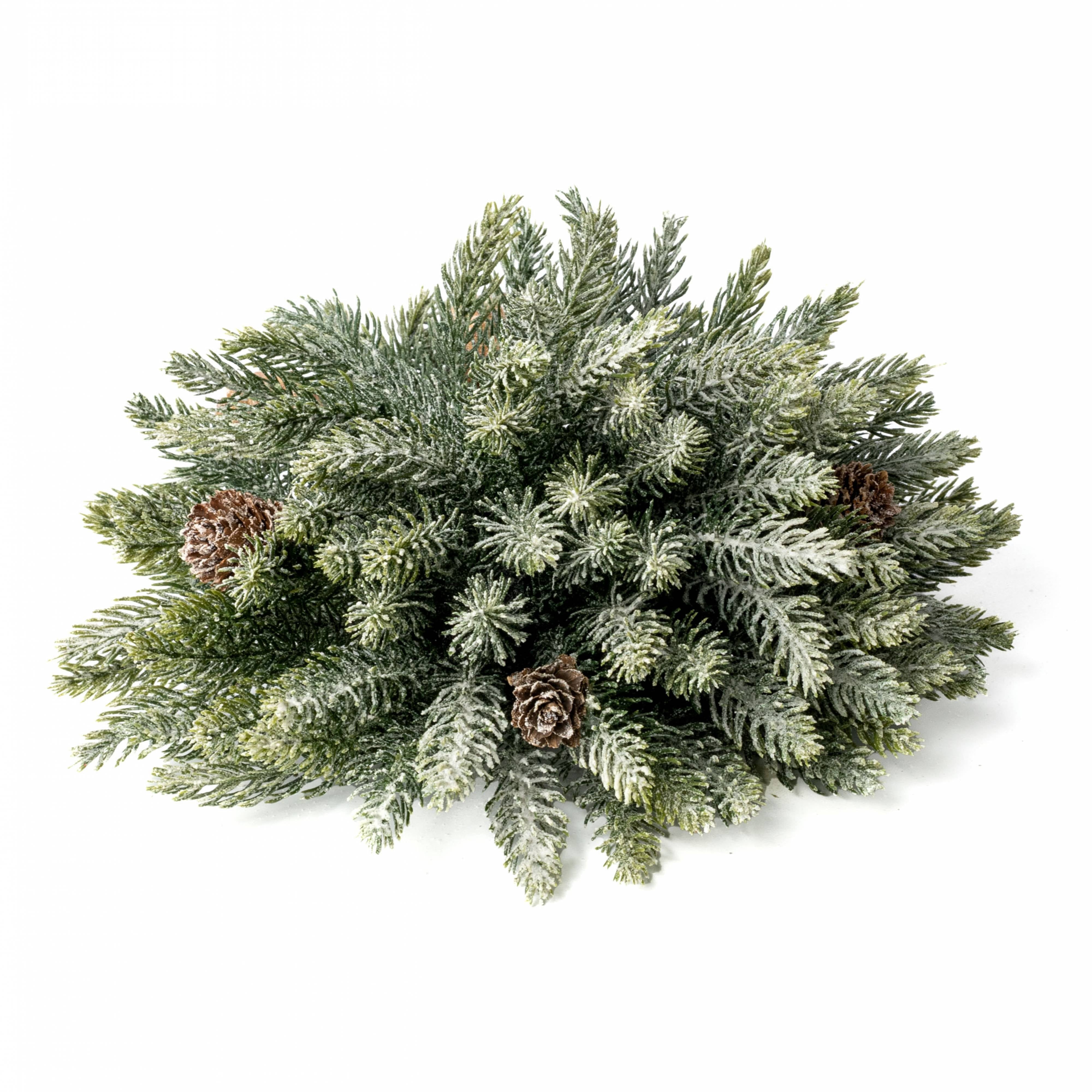 11" Flocked Spruce Fir Half Ball Sphere Item Number: 32363