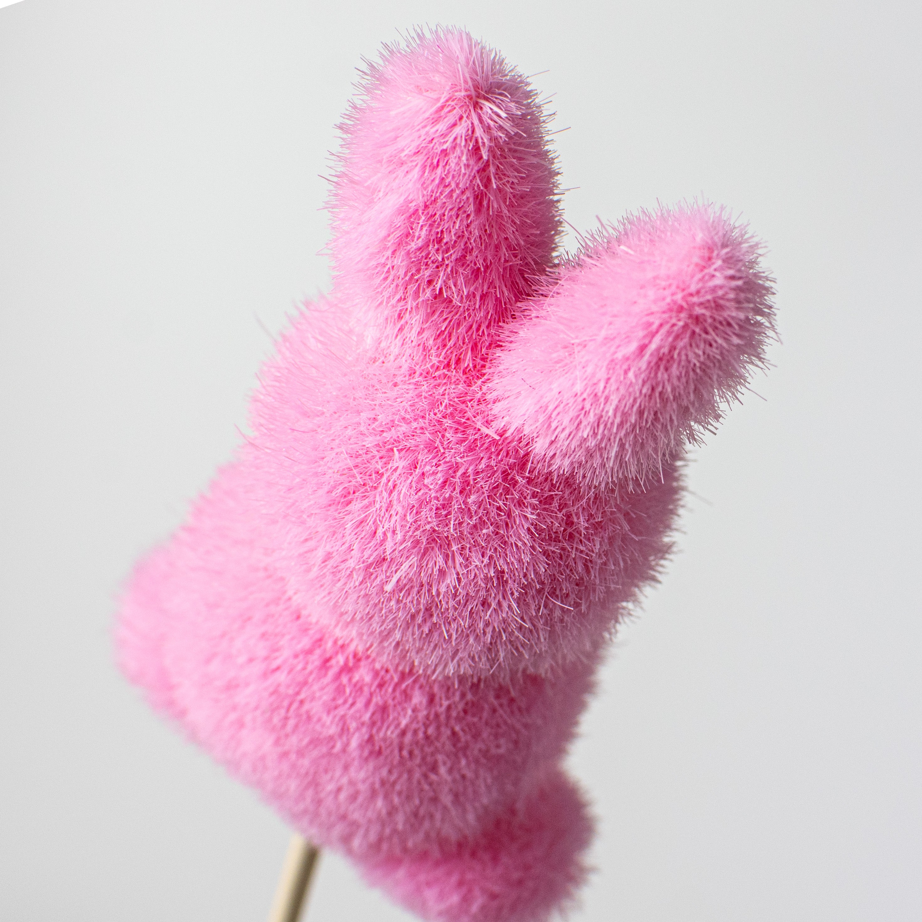12" Flocked Standing Rabbit Pick: Pink Lifestyle Photo