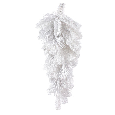 32" Flocked White Pine Teardrop Item Number: 85875TD32