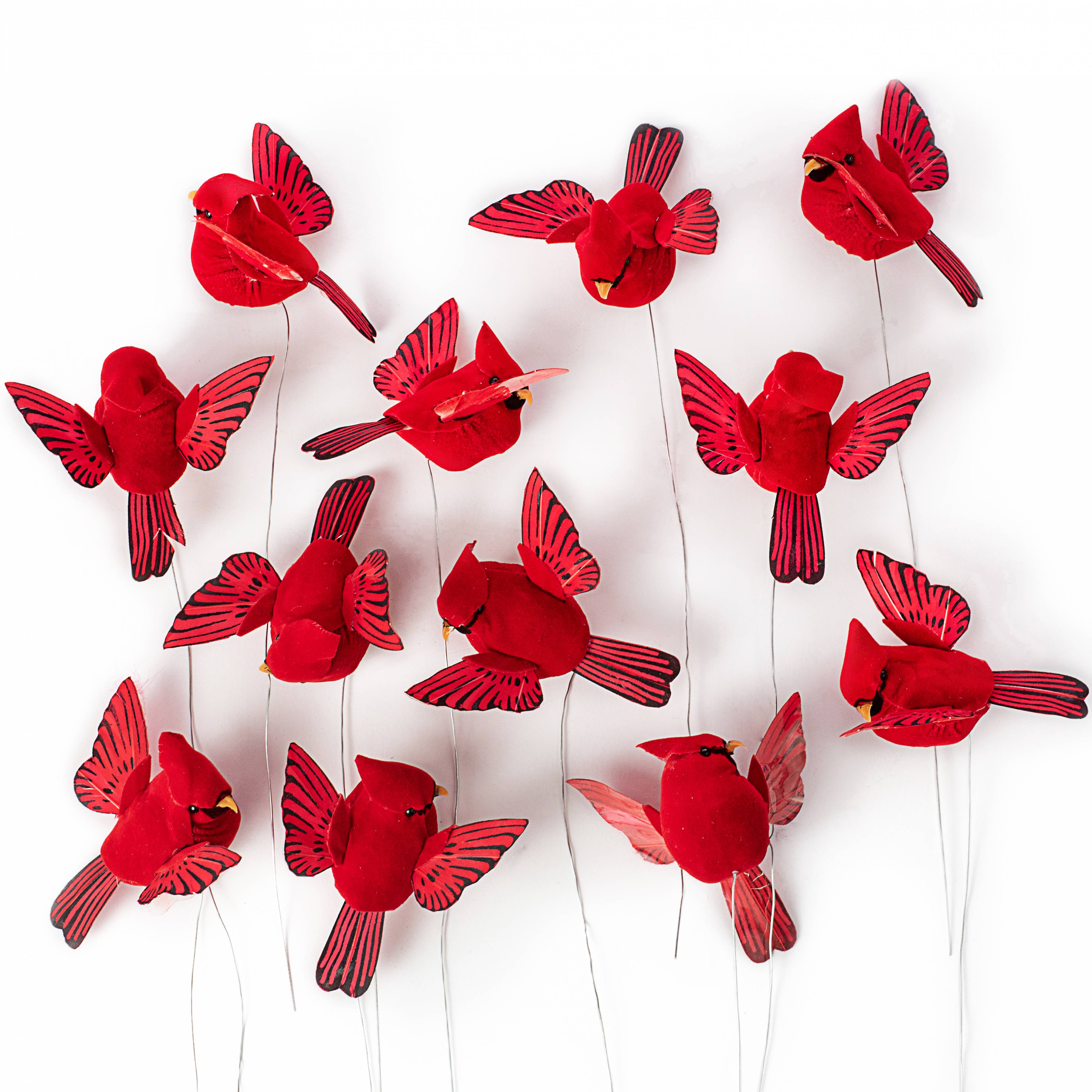 3.5" Flying Cardinal: Red (Set of 12) Item Number: MW0621
