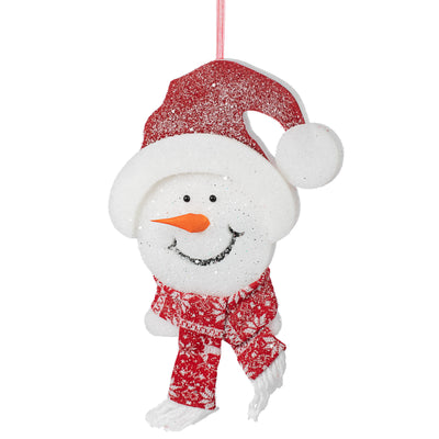 15" Foam & Fabric Snowman Head Ornament Item Number: XN5870