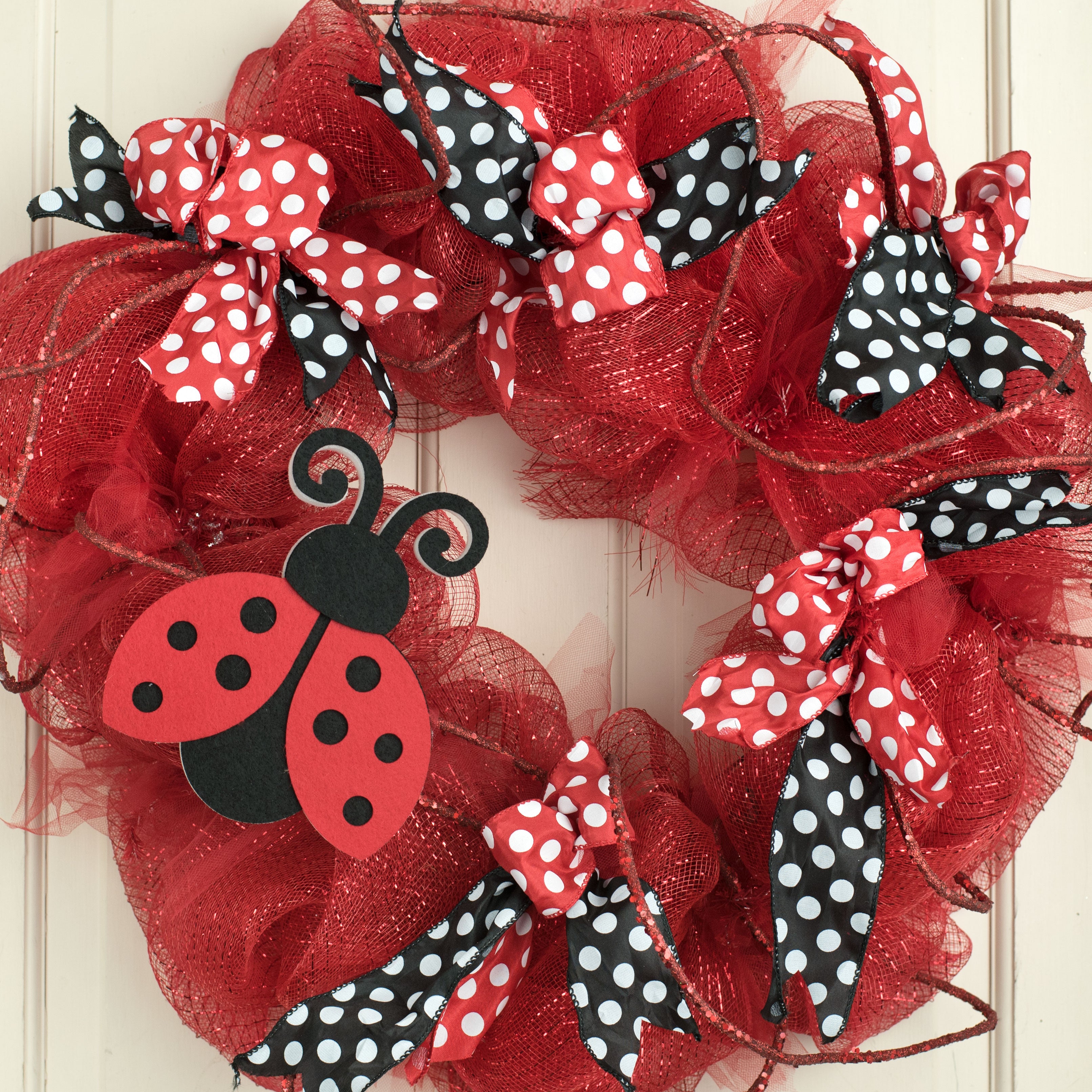 8" Foam Ladybug Ornament Lifestyle Photo