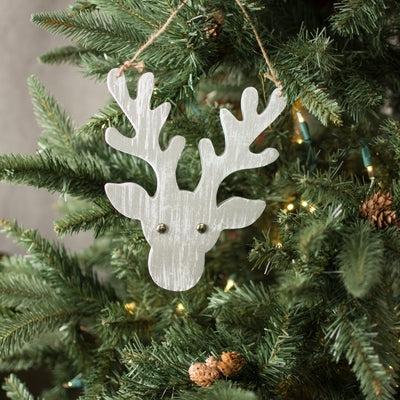 8" Foam Reindeer Head Ornament: Grey Lifestyle Photo