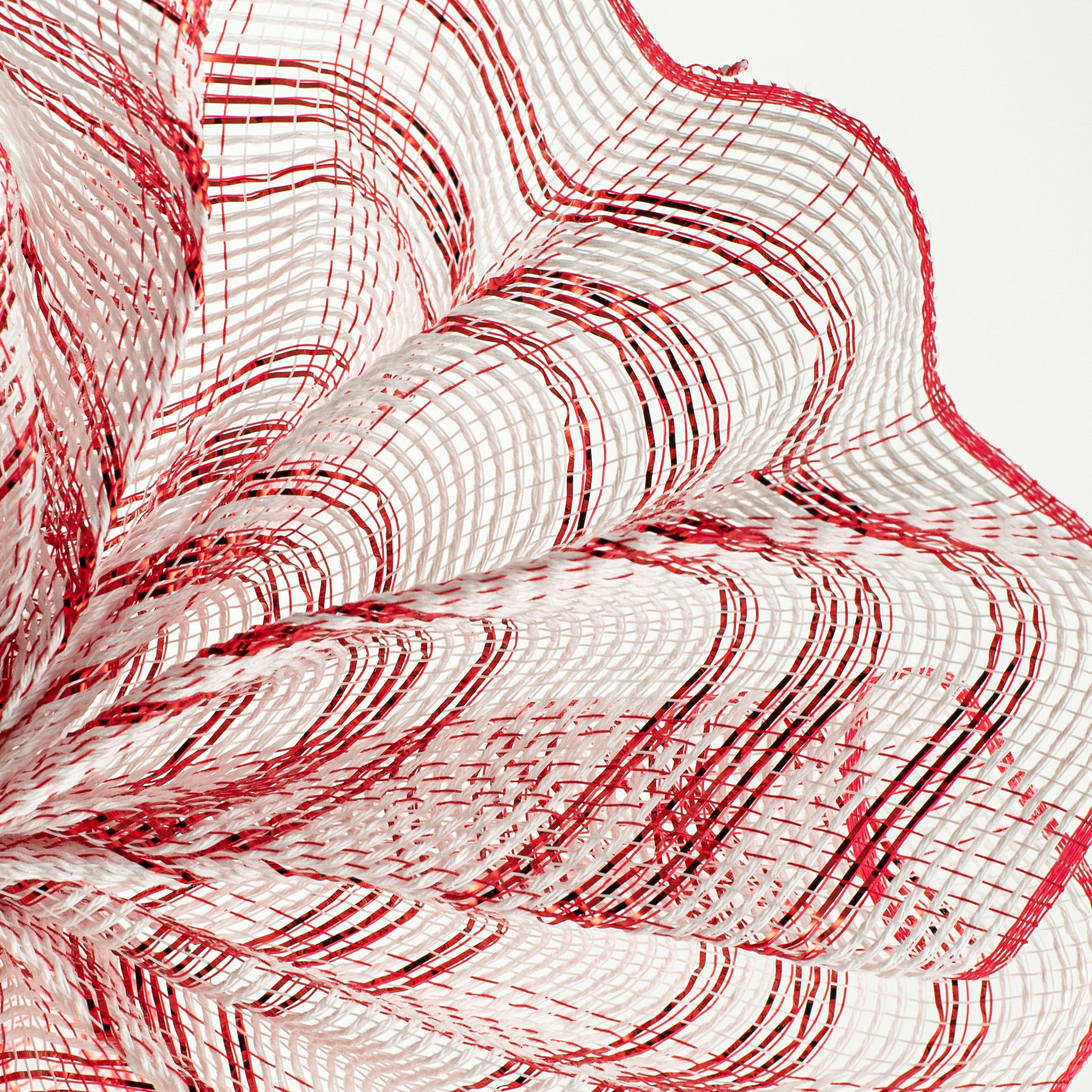 10" Foil Check Mesh: Red & White Lifestyle Photo