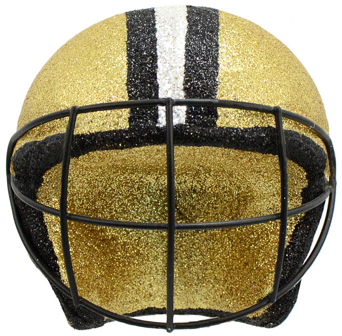 black and gold football helmet Football Helmet Ornament: Black & Gold (4 )
