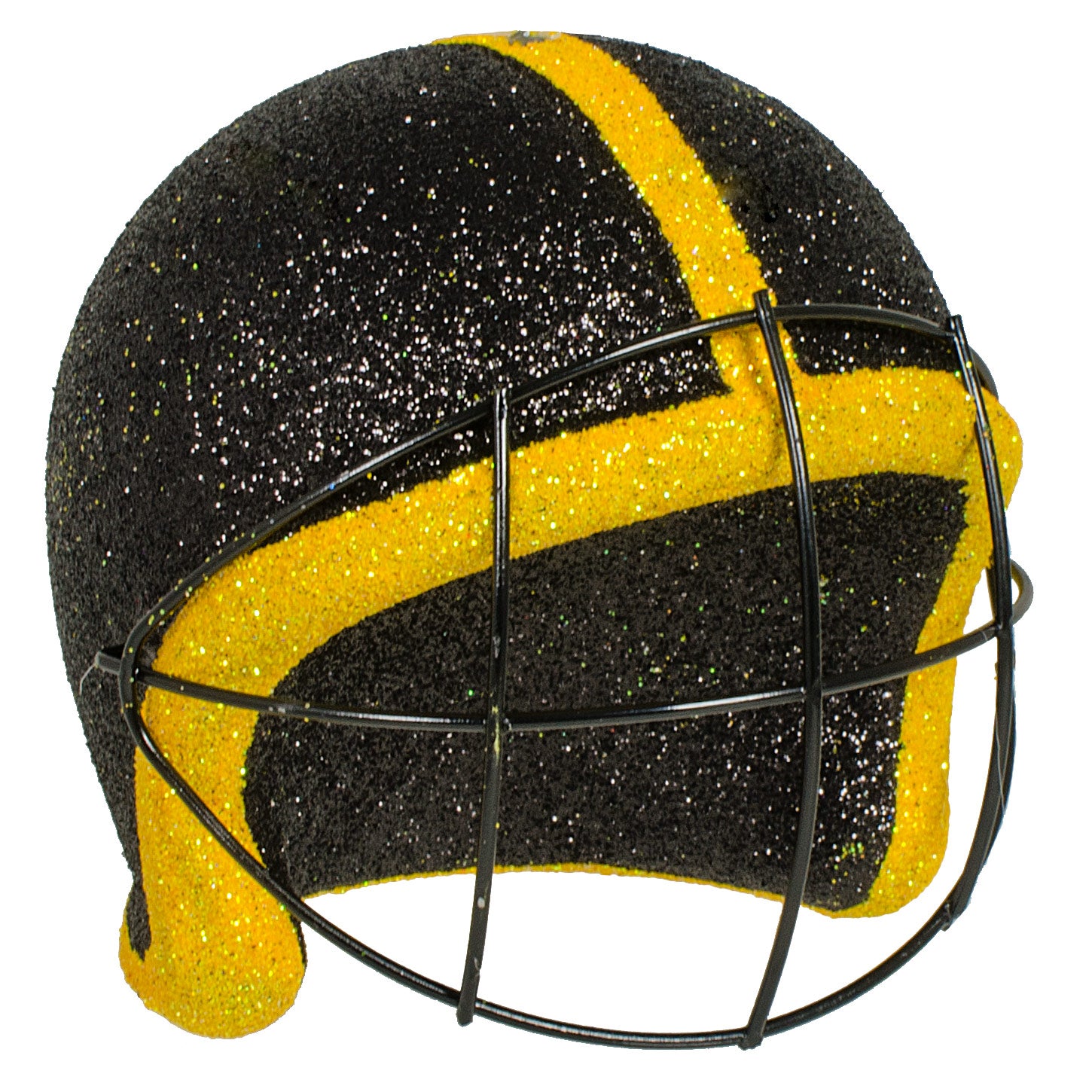 black and yellow football helmet G.I. Joe playing helmet and was designed to further reduce the likelihood of concussions Notre Dame Fighting Irish Custom