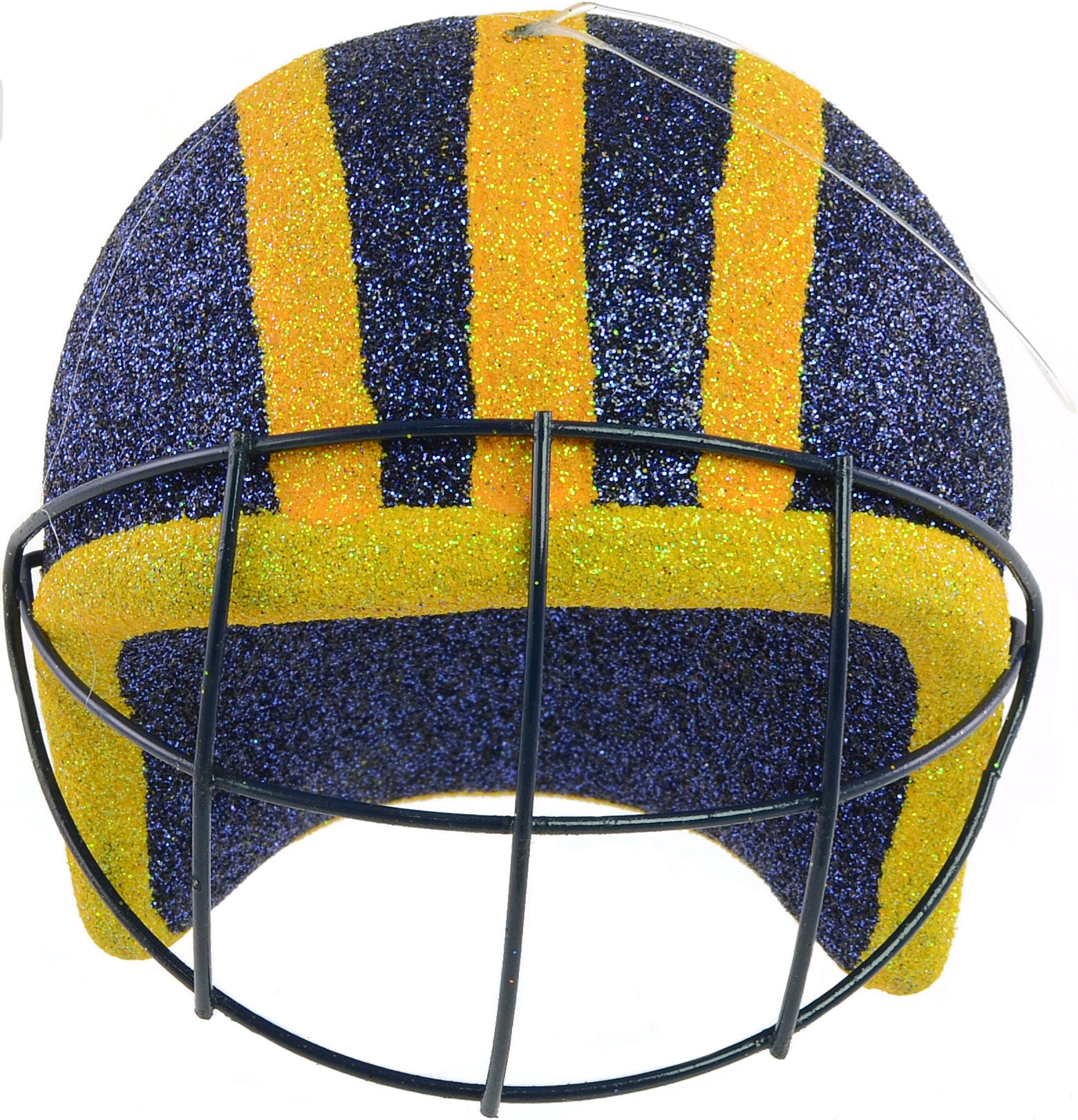 Navy Yellow Football Helmet Ornament