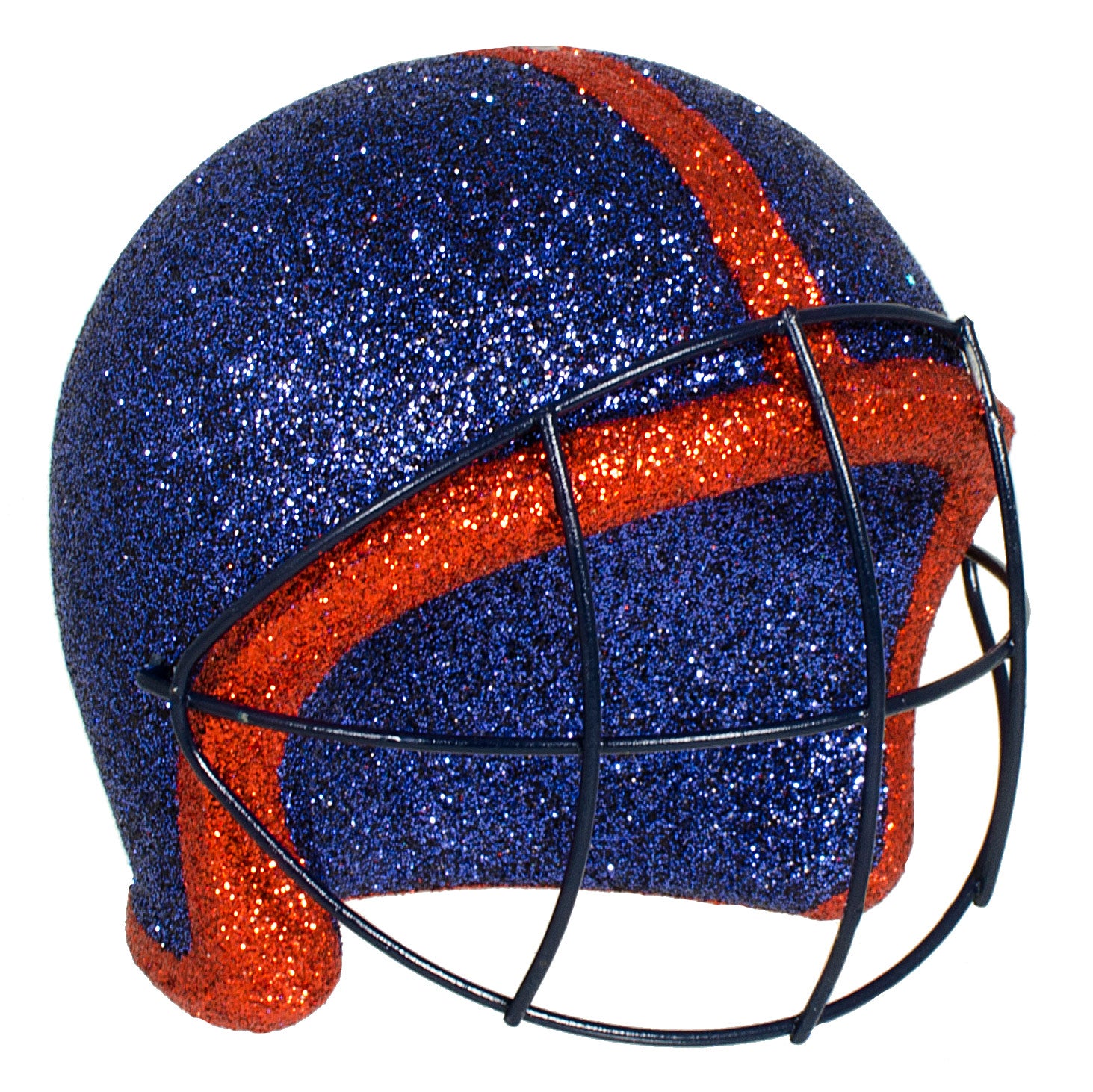 Football Helmet Ornament: Navy Blue & Red (4") Item Number: MS1180E7