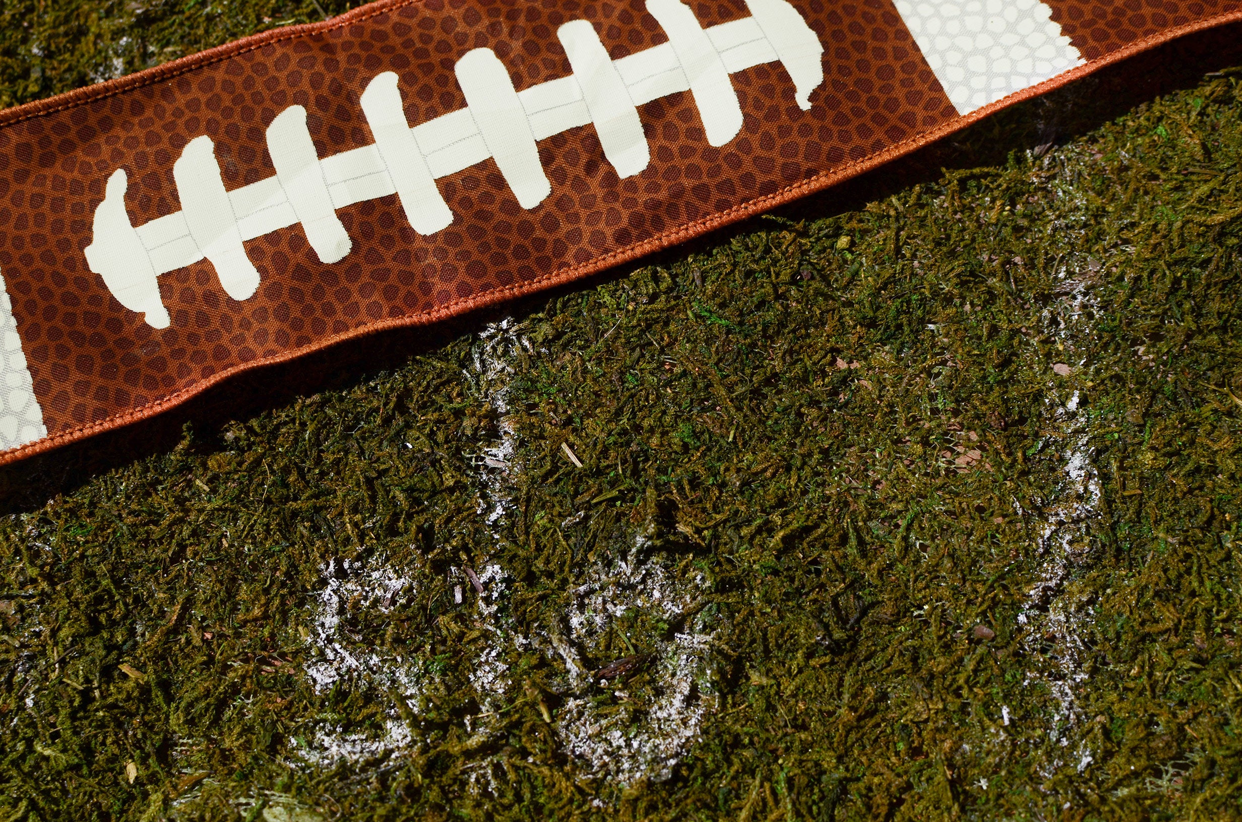 2.5" Football Laces Ribbon (10 Yards) detail photo 3