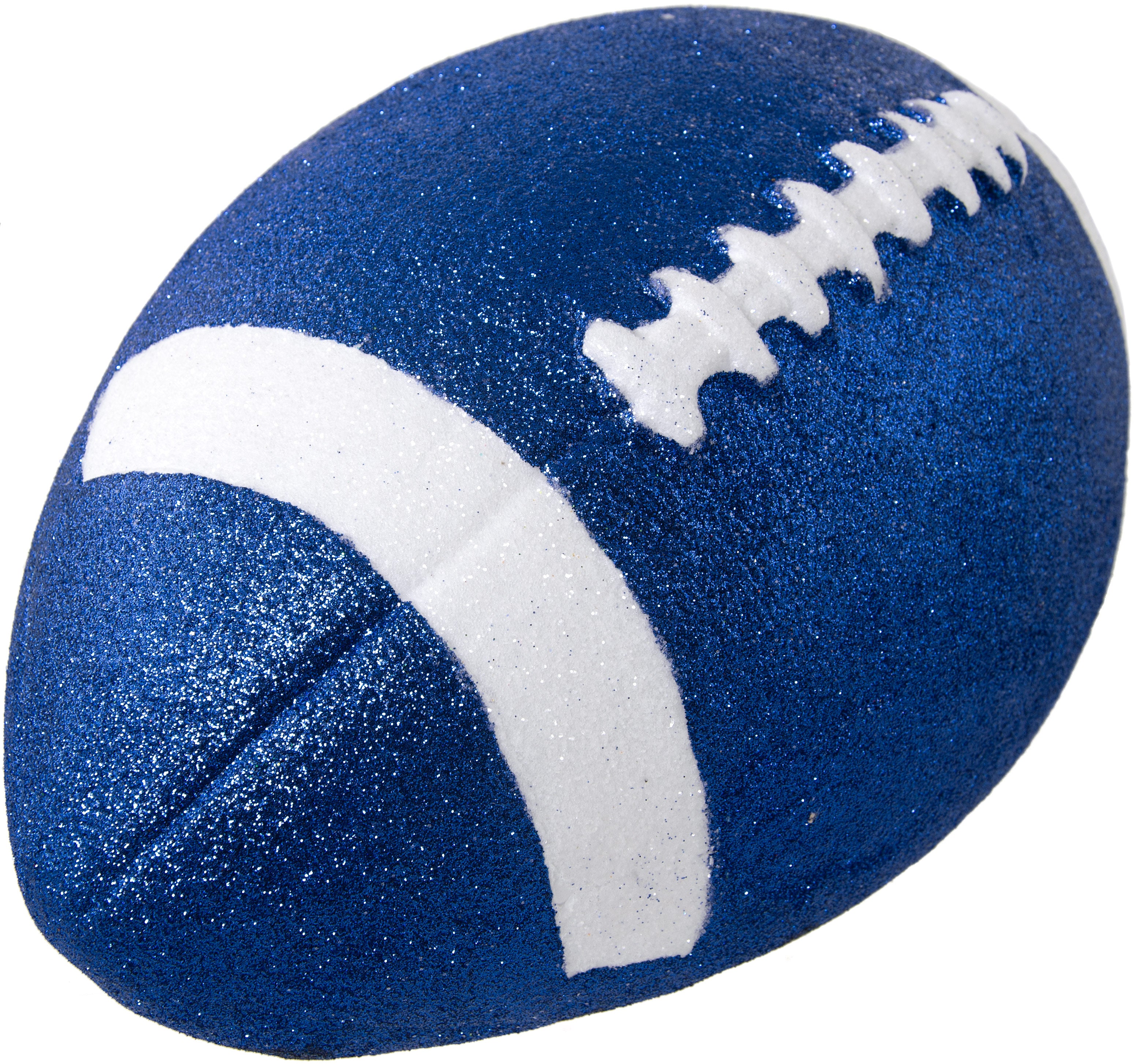 11" Football Accent: Metallic Glitter Blue & White Lifestyle Photo