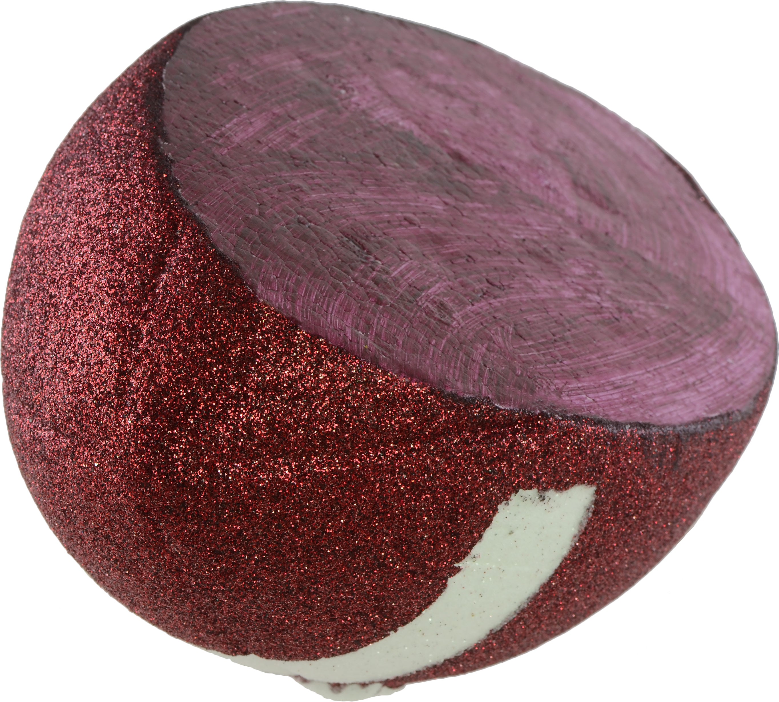 11" Football Accent: Metallic Glitter Maroon & White detail photo 3