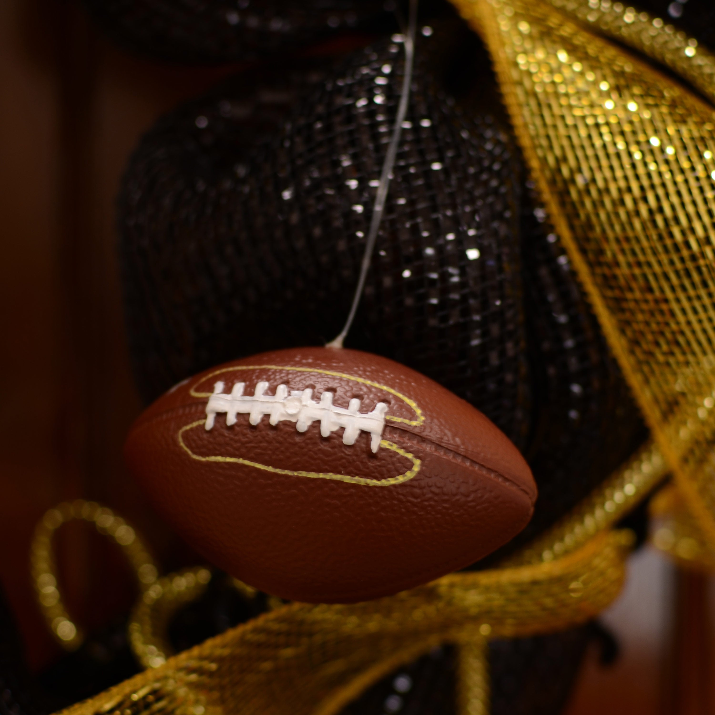 4" Football Ornament Lifestyle Photo