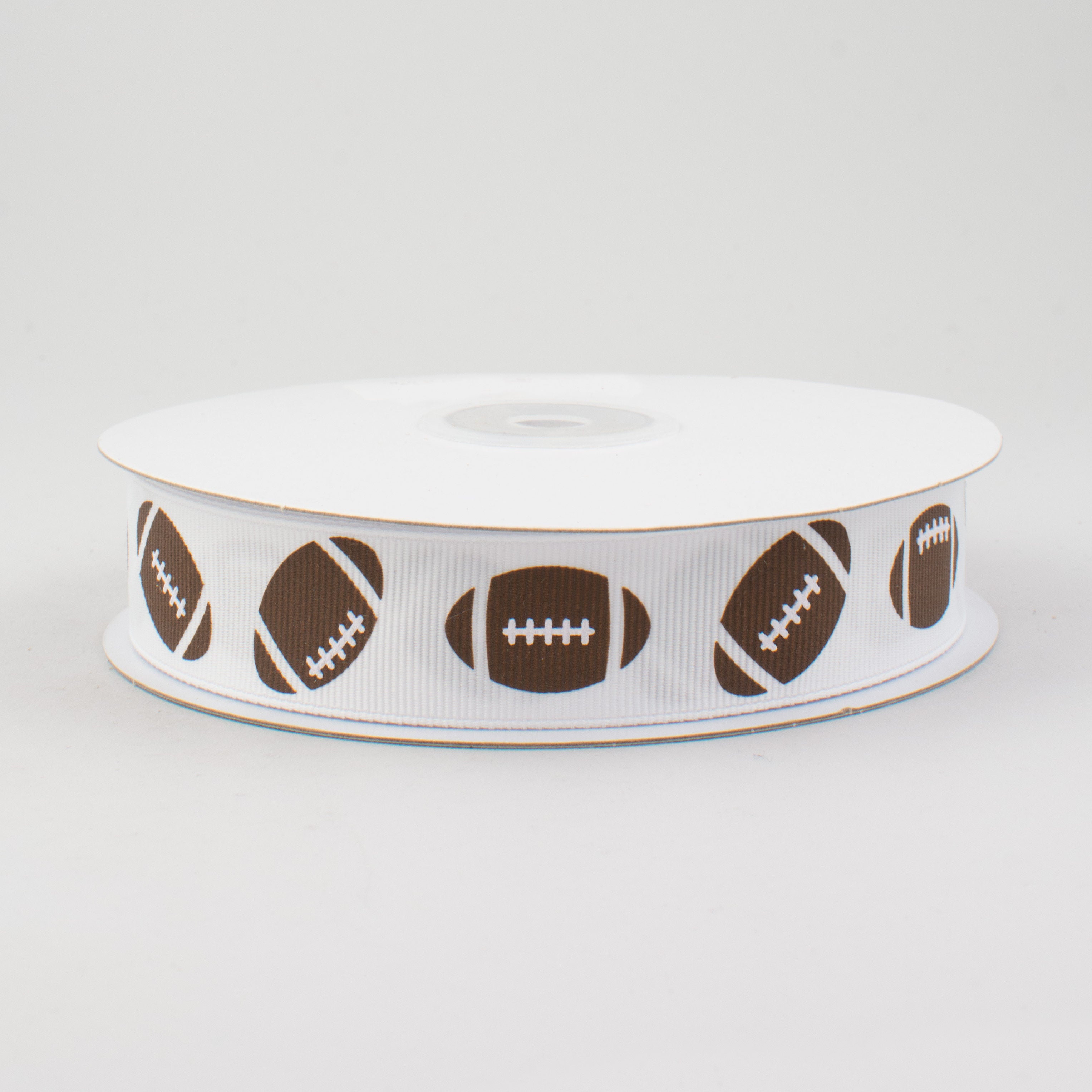 7/8" Football Ribbon: White (25 Yards)