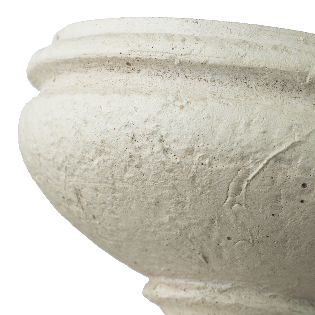 6" Footed Bowl Compote Planter: Antique Cream detail photo 3