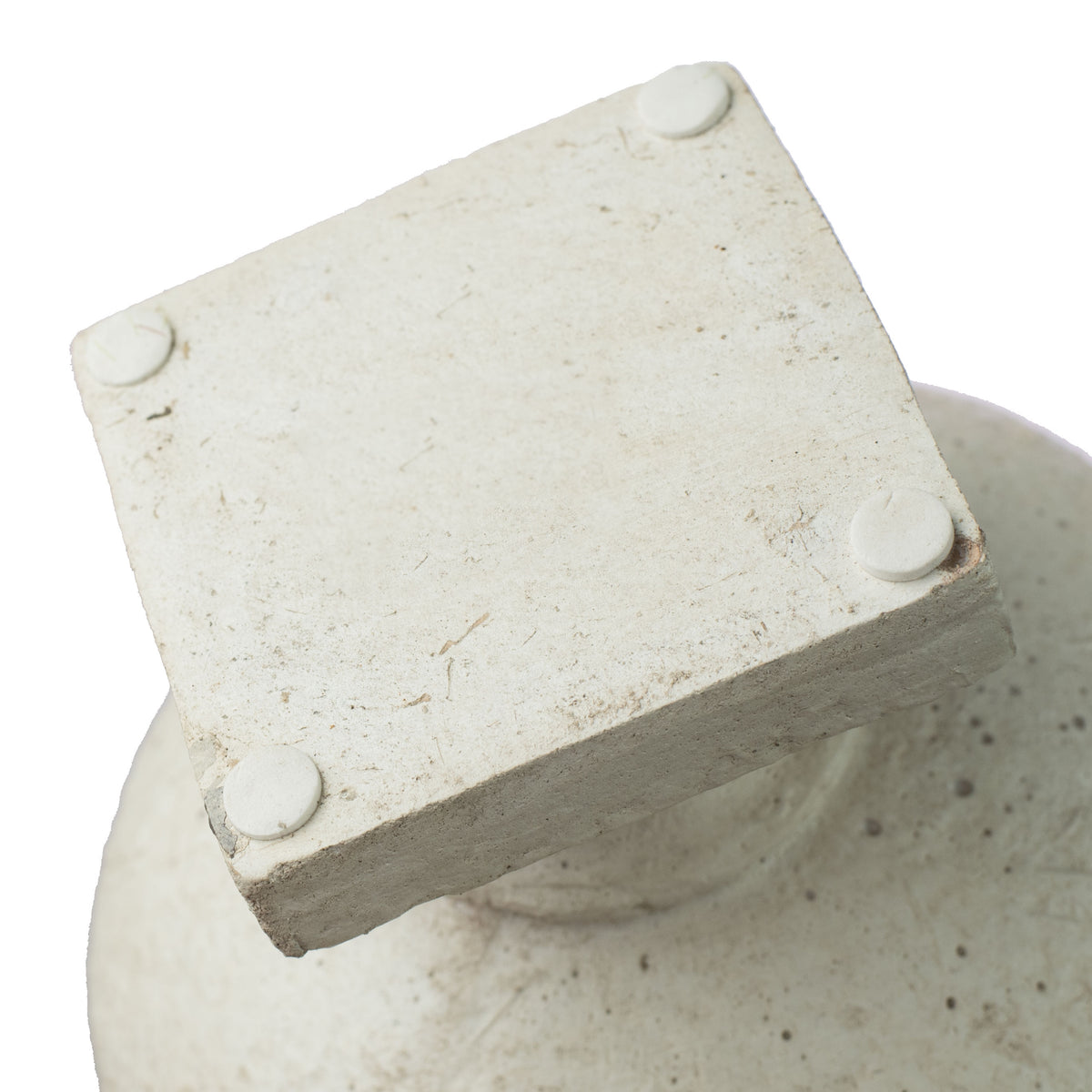 6" Footed Bowl Compote Planter: Antique Cream detail photo 4