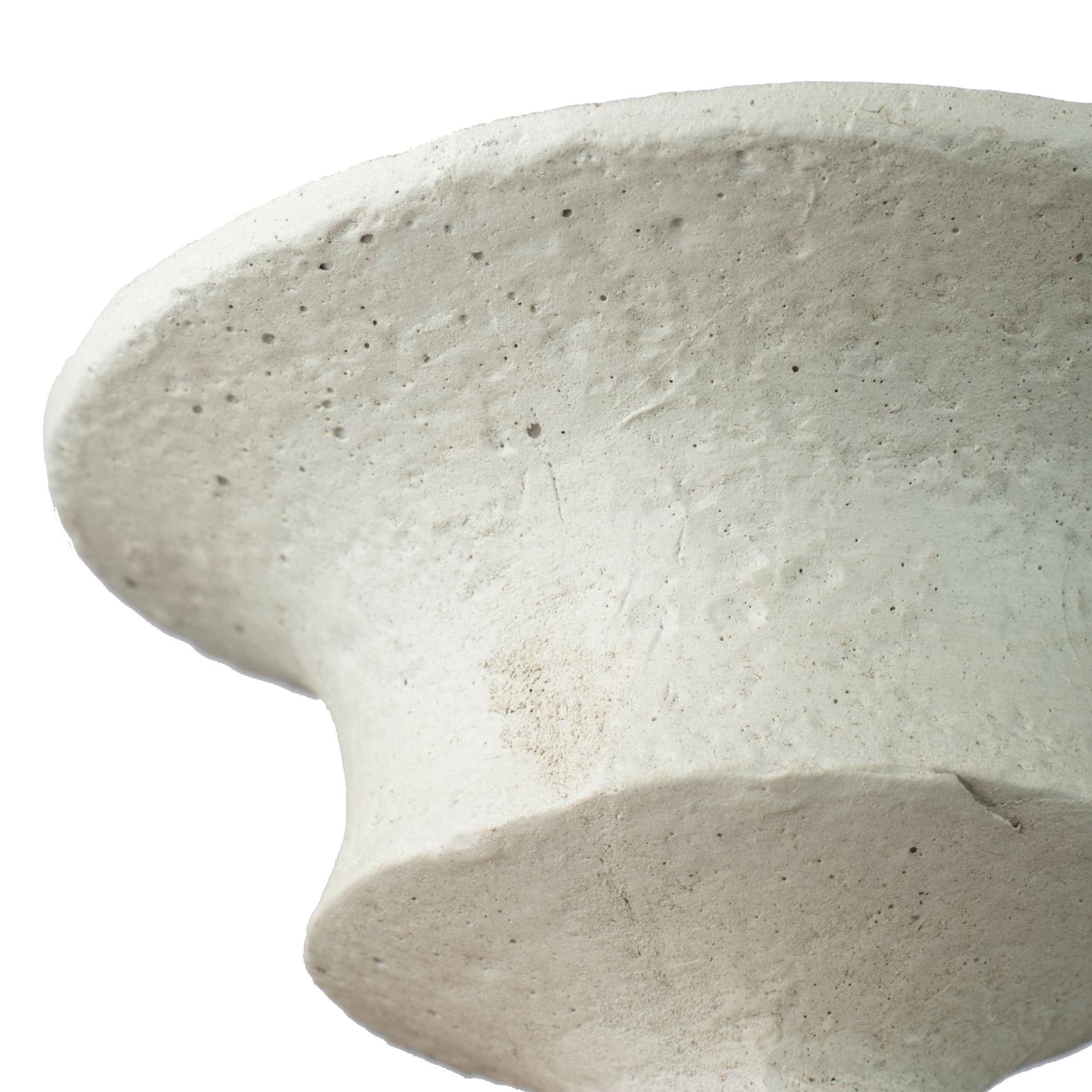 6" Footed Compote Planter: Antique Cream detail photo 3