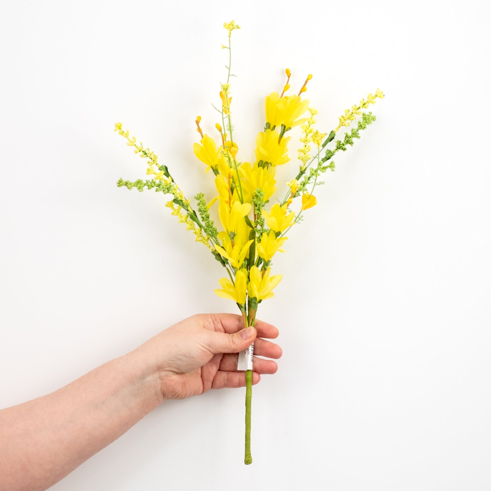 18" Forsythia and Heather Bush: Yellow detail photo 3