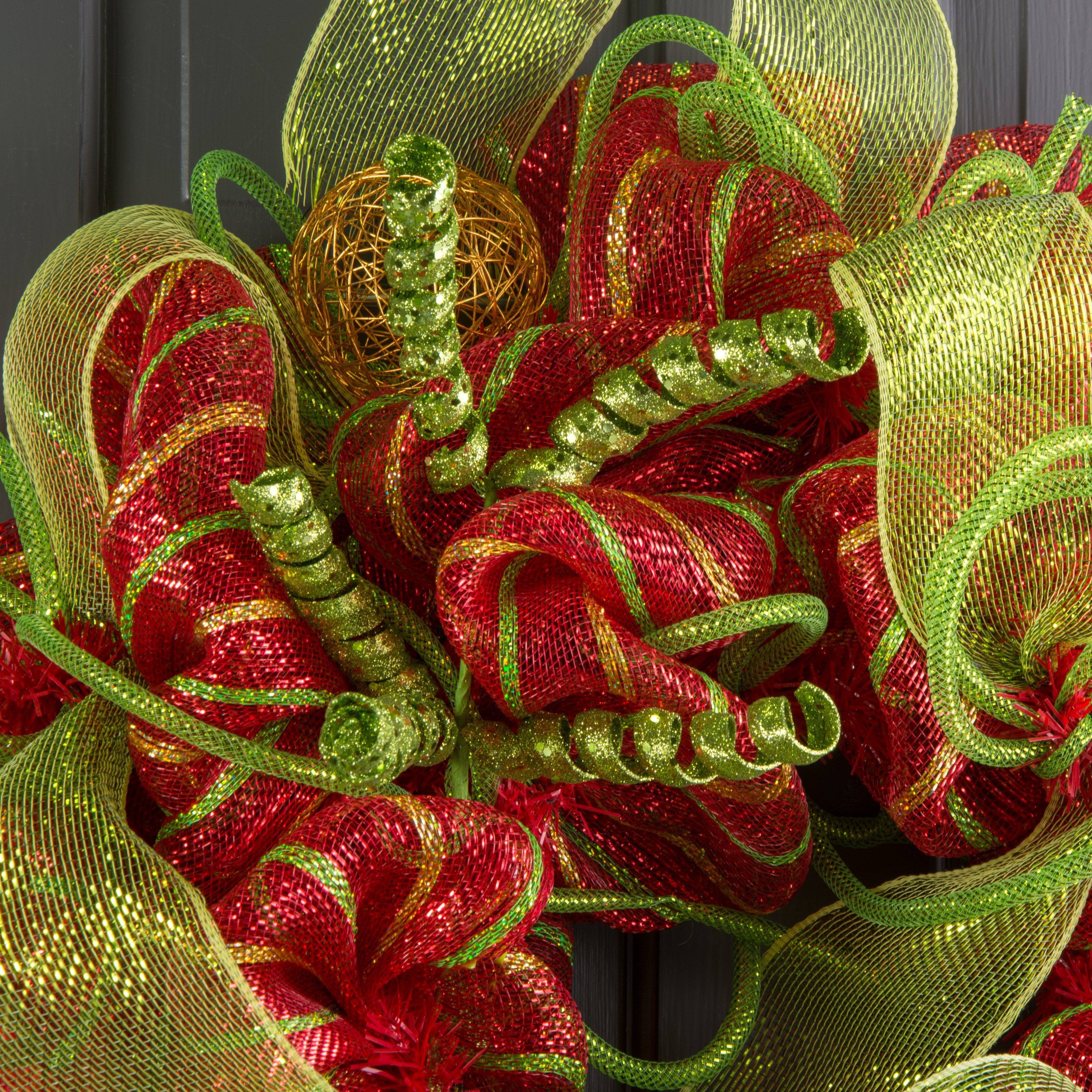 16" Frizzy Curly Pick: Lime Green detail photo 4