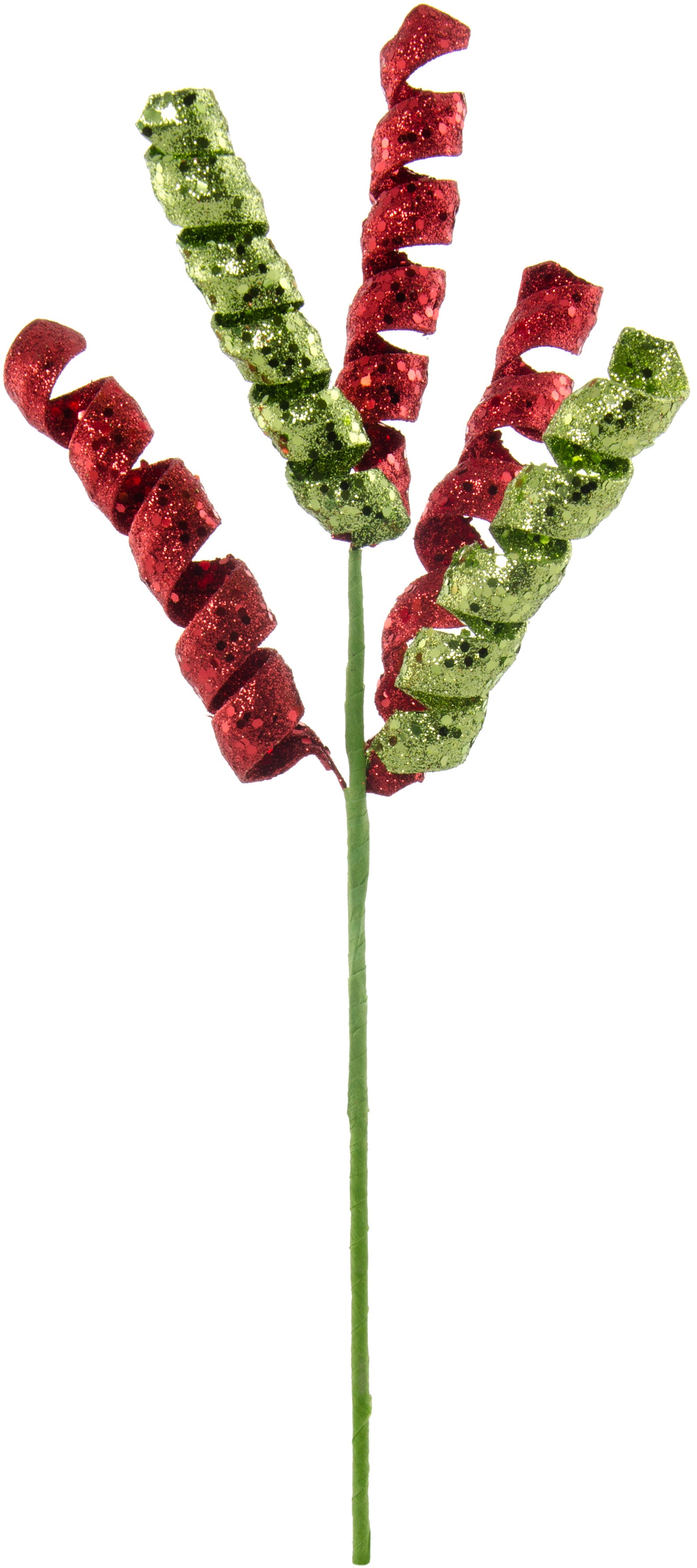 16" Frizzy Curly Pick: Red, Lime Green detail photo 6