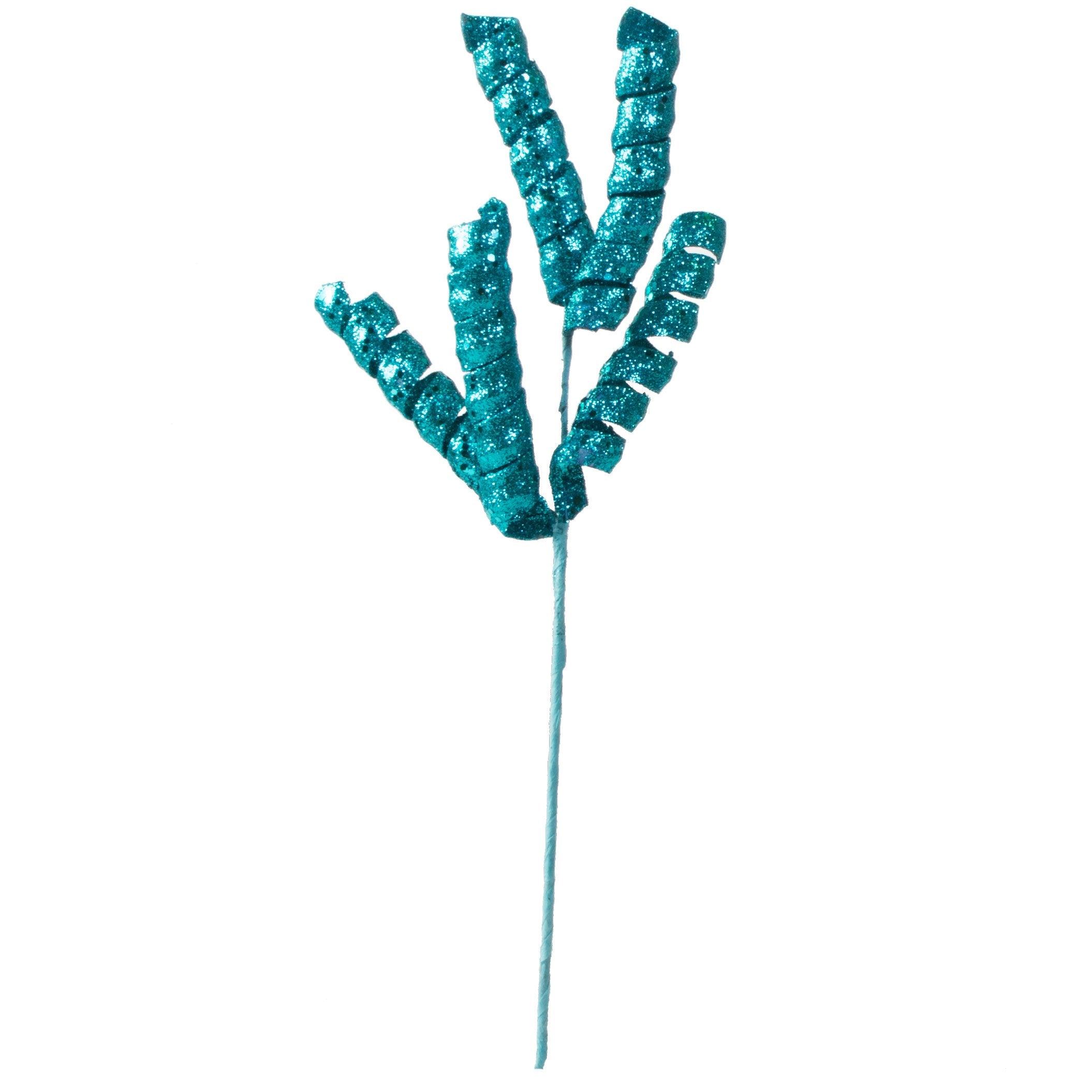 16" Frizzy Curly Pick: Turquoise Blue detail photo 5