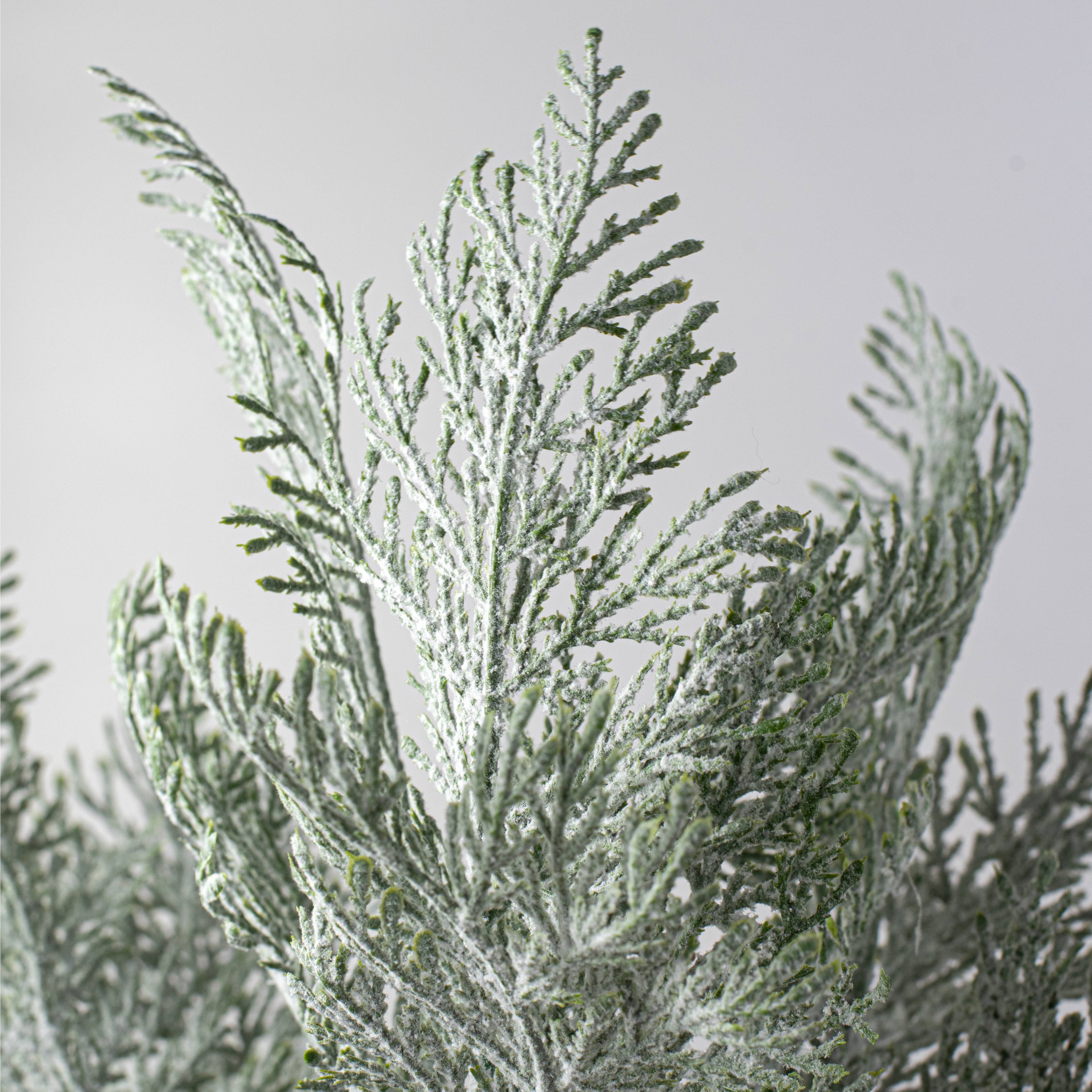 18" Frosted Cypress Leaves Bush Lifestyle Photo