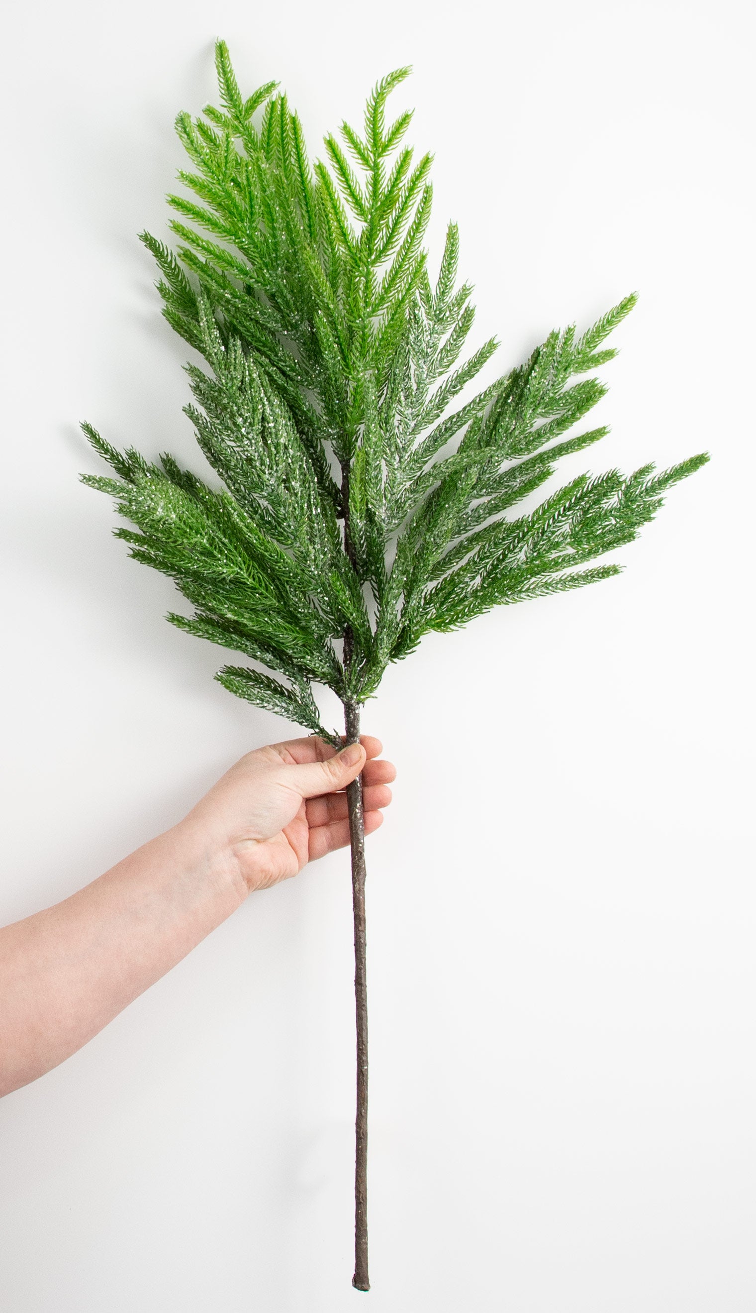 36" Frosted Fir Pine Branch Spray detail photo 3