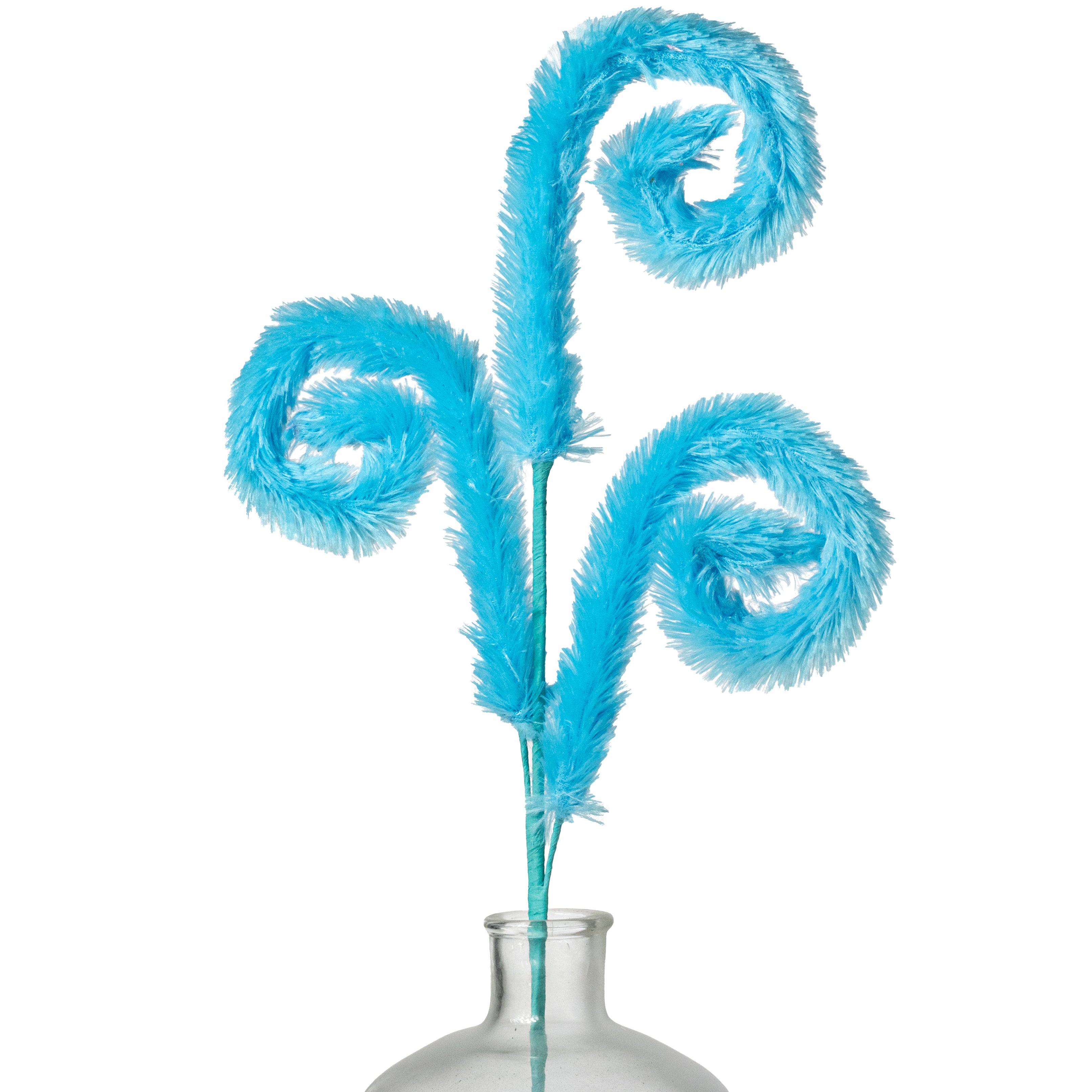 28" Furry Curly Spray: Blue Item Number: 85922BL