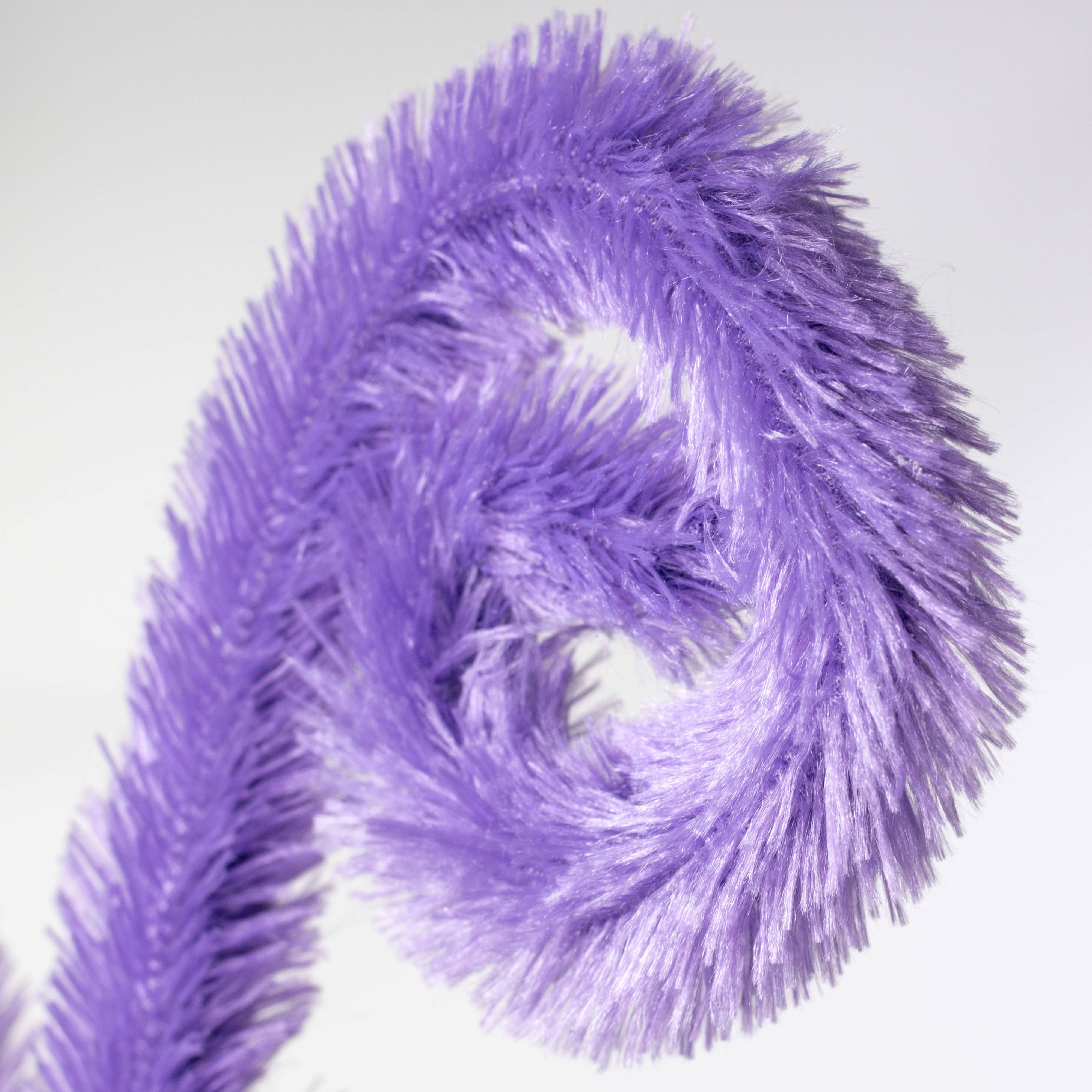28" Furry Curly Spray: Purple Lifestyle Photo