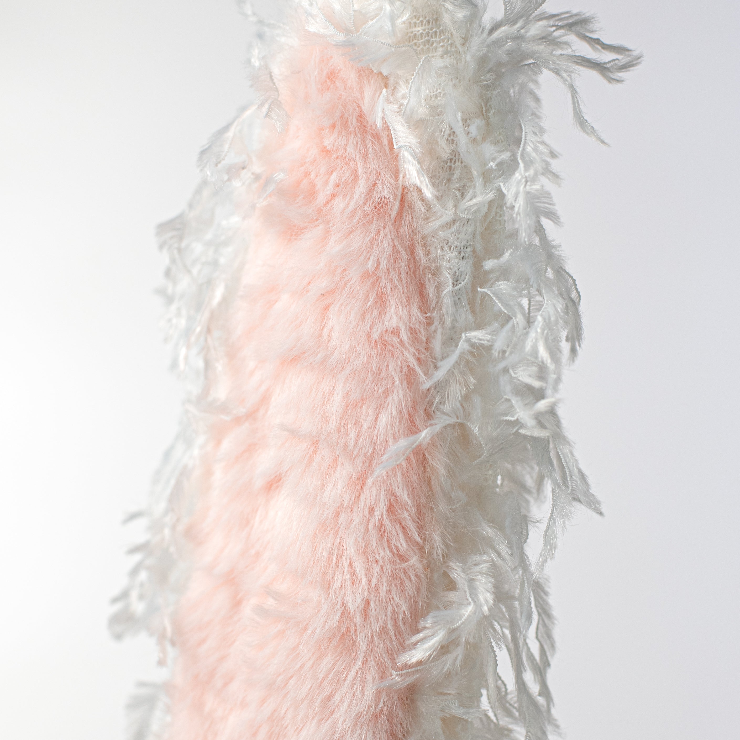 10" Furry Fabric Bunny Ears Wreath Accent detail photo 3
