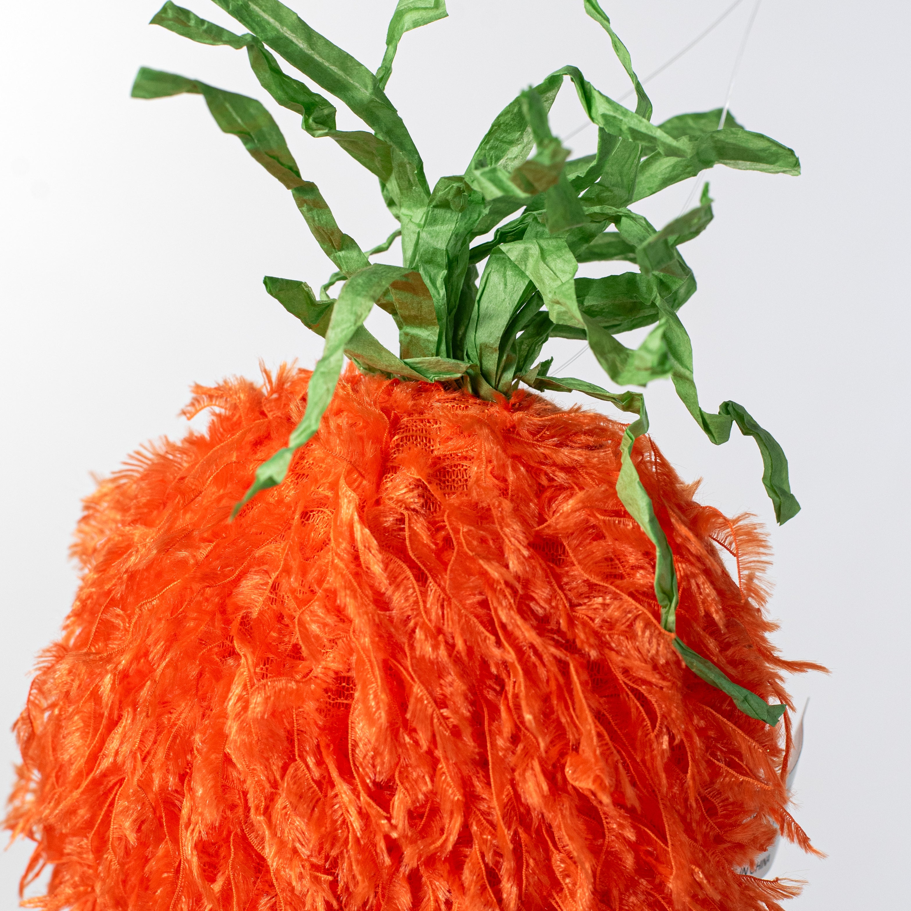 16" Furry Fabric Carrot Wreath Accent detail photo 5