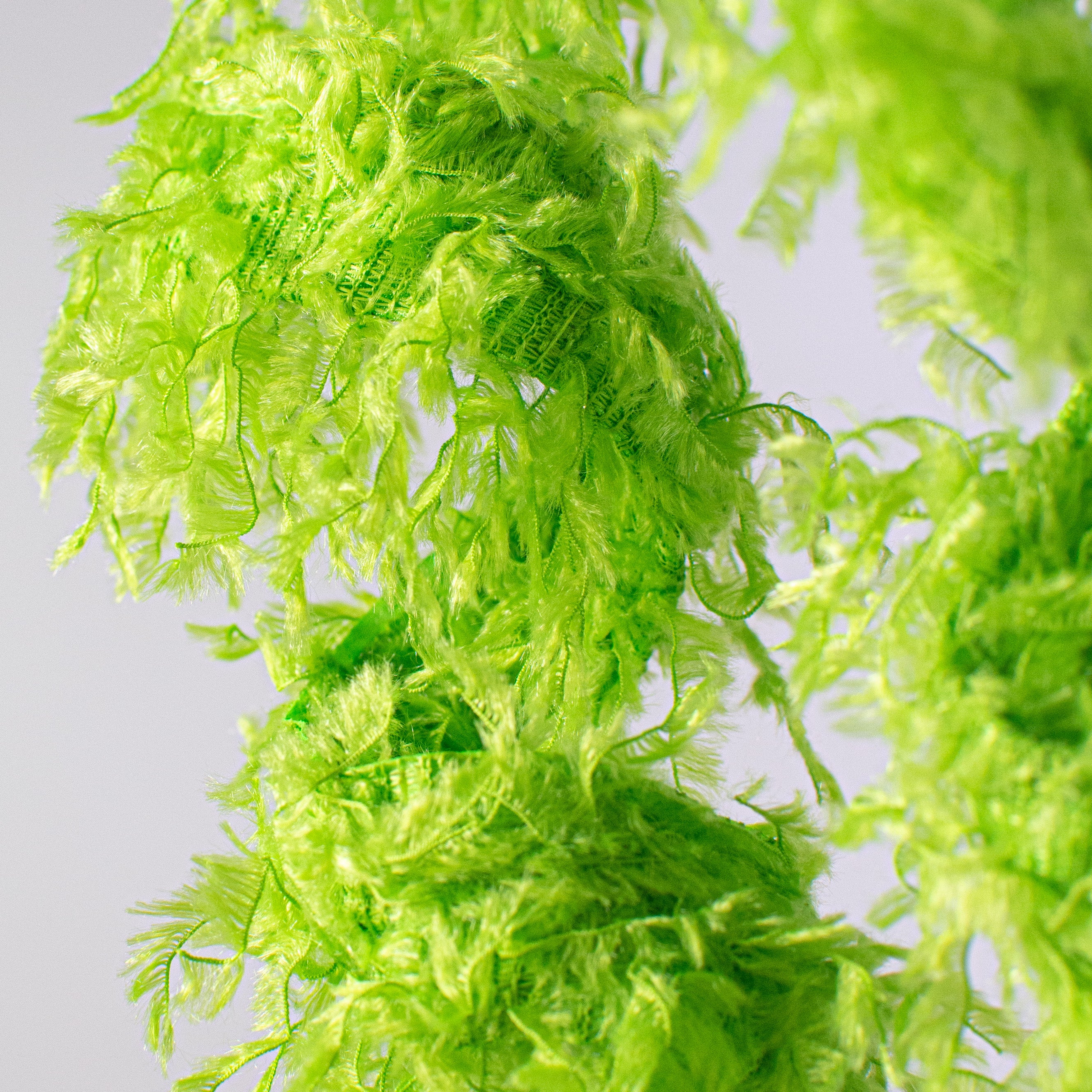 31" Furry Fabric Curl Spray: Lime Green Lifestyle Photo