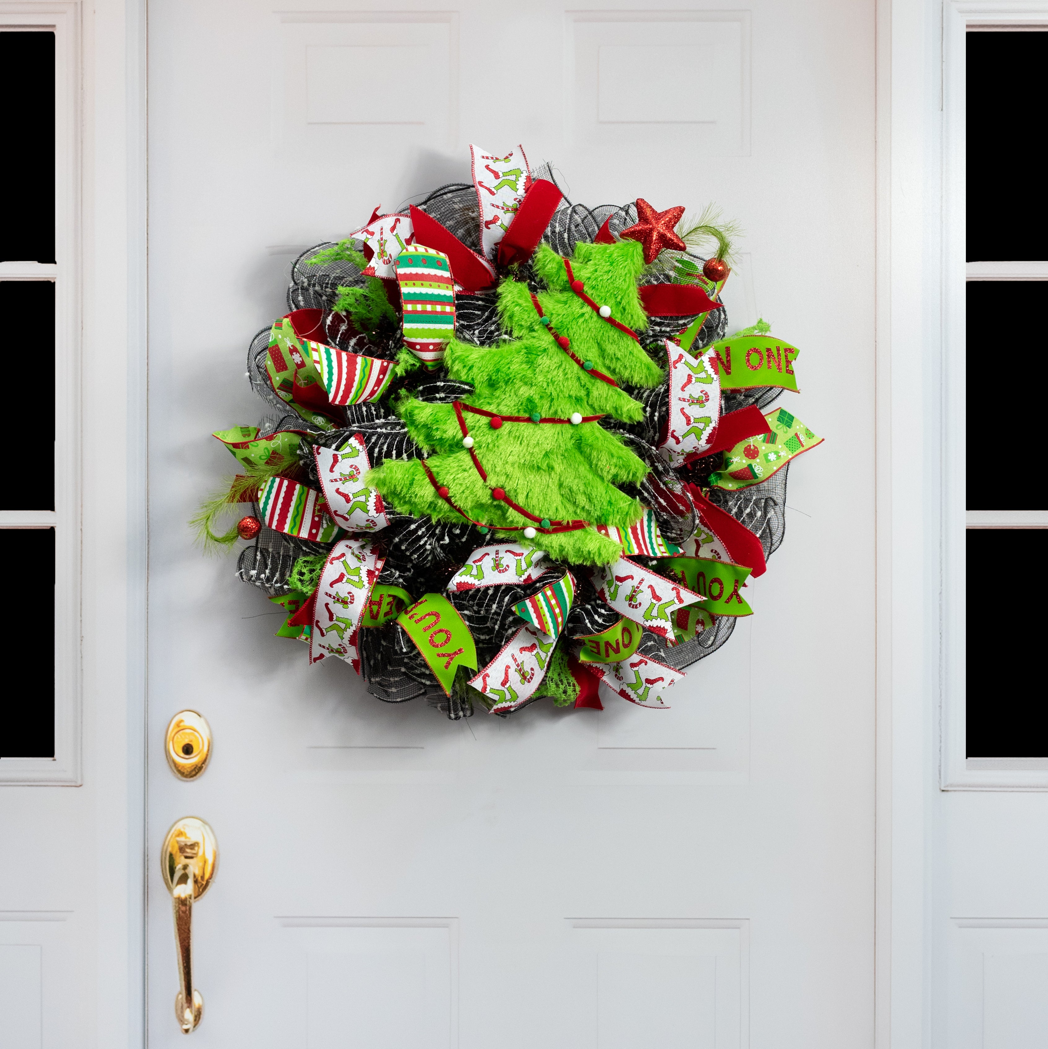 28" Furry Whimsical Christmas Tree Pick detail photo 4