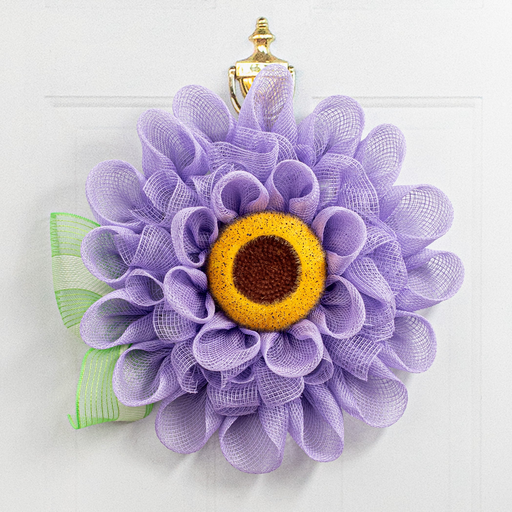 6.25" Fuzzy Flower Head: Yellow & Brown Lifestyle Photo