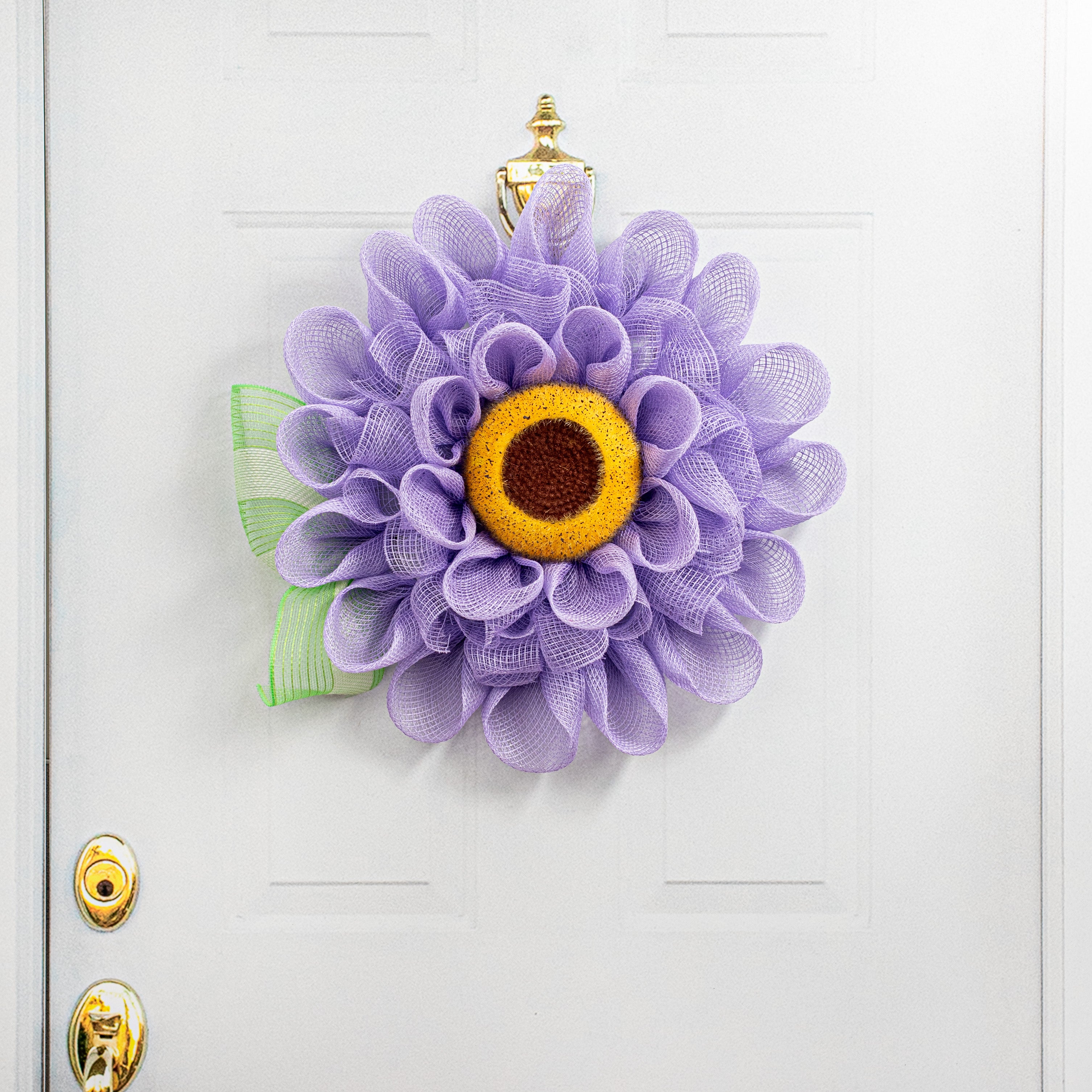 6.25" Fuzzy Flower Head: Yellow & Brown detail photo 4