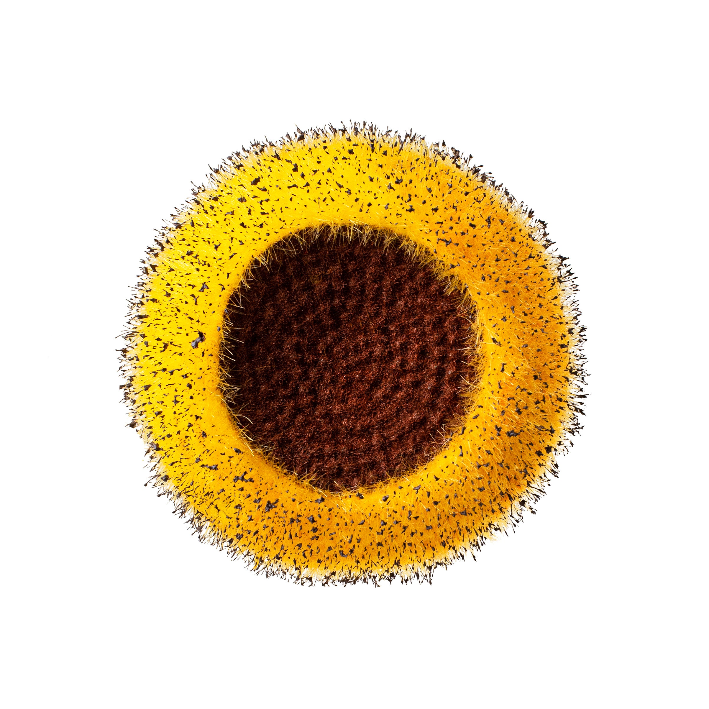6.25" Fuzzy Flower Head: Yellow & Brown Item Number: FJ517931