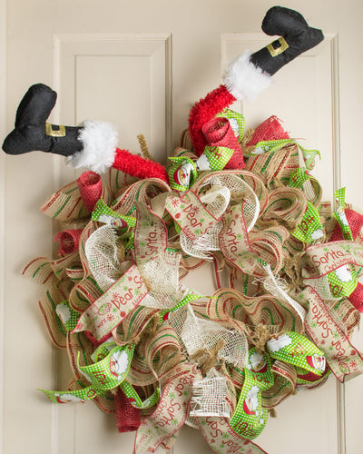 28" Fuzzy Santa Leg Picks (Set of 2) Lifestyle Photo