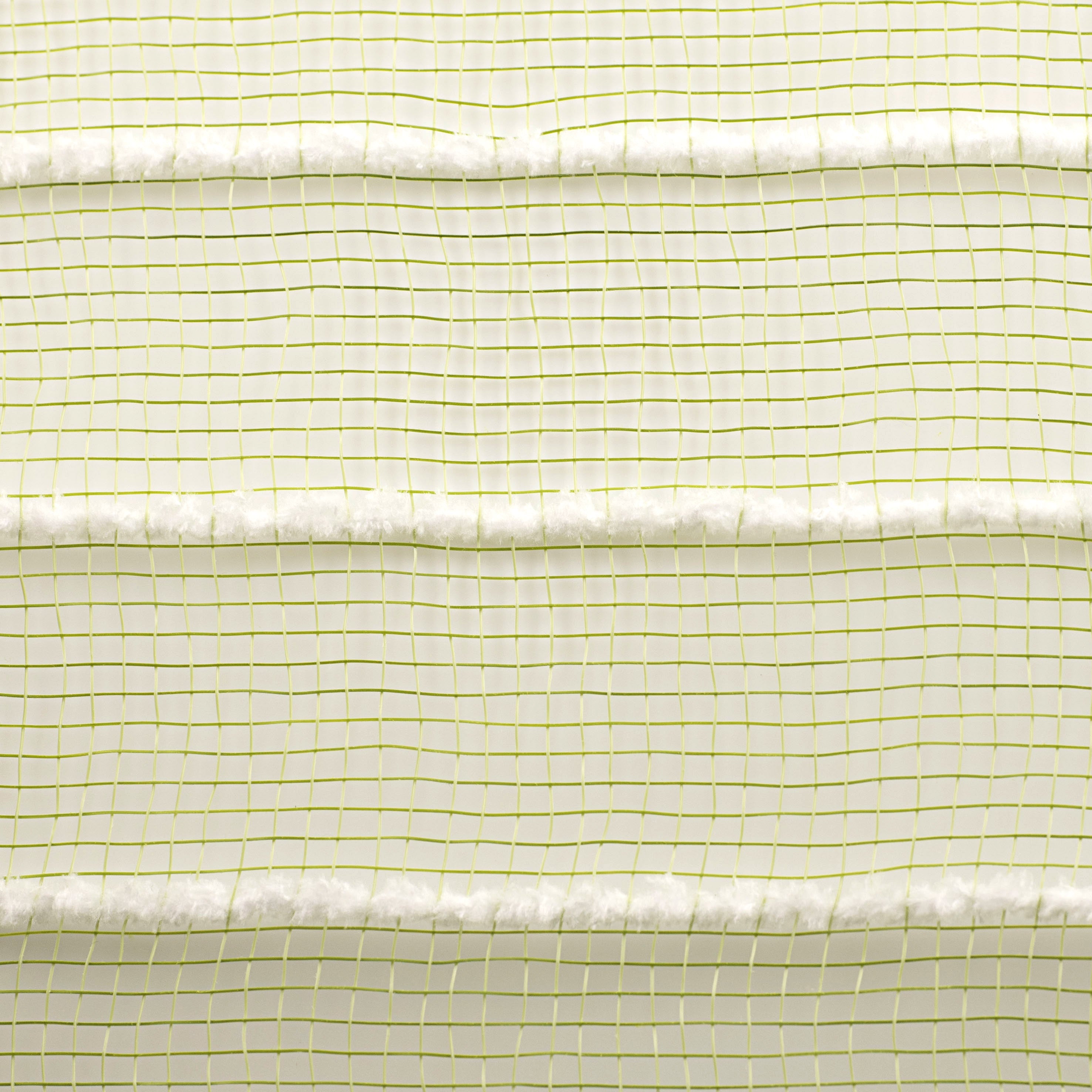 10" Fuzzy Stripe Mesh: Moss Green detail photo 3