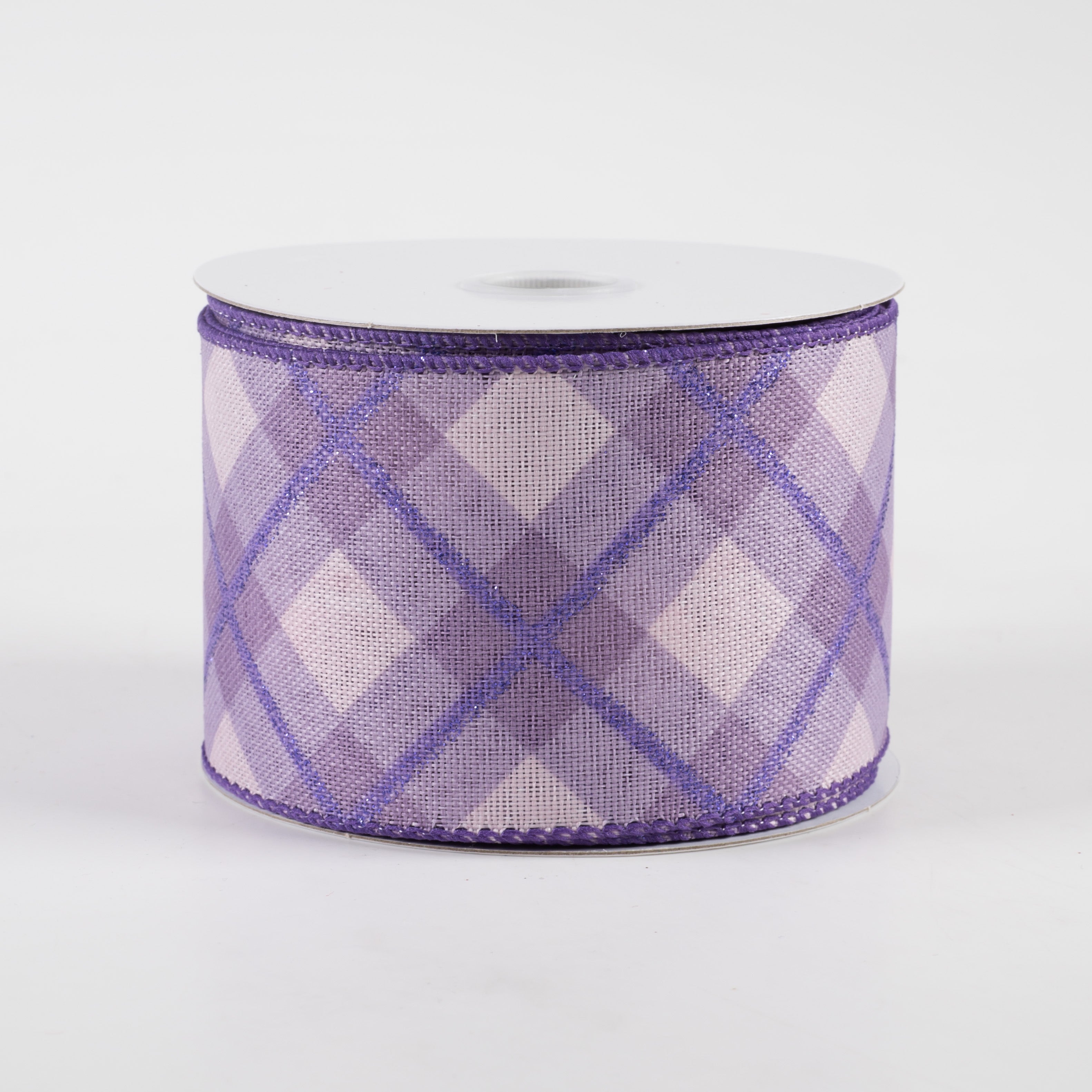2.5" Georgina Plaid Ribbon: Purple (10 Yards)