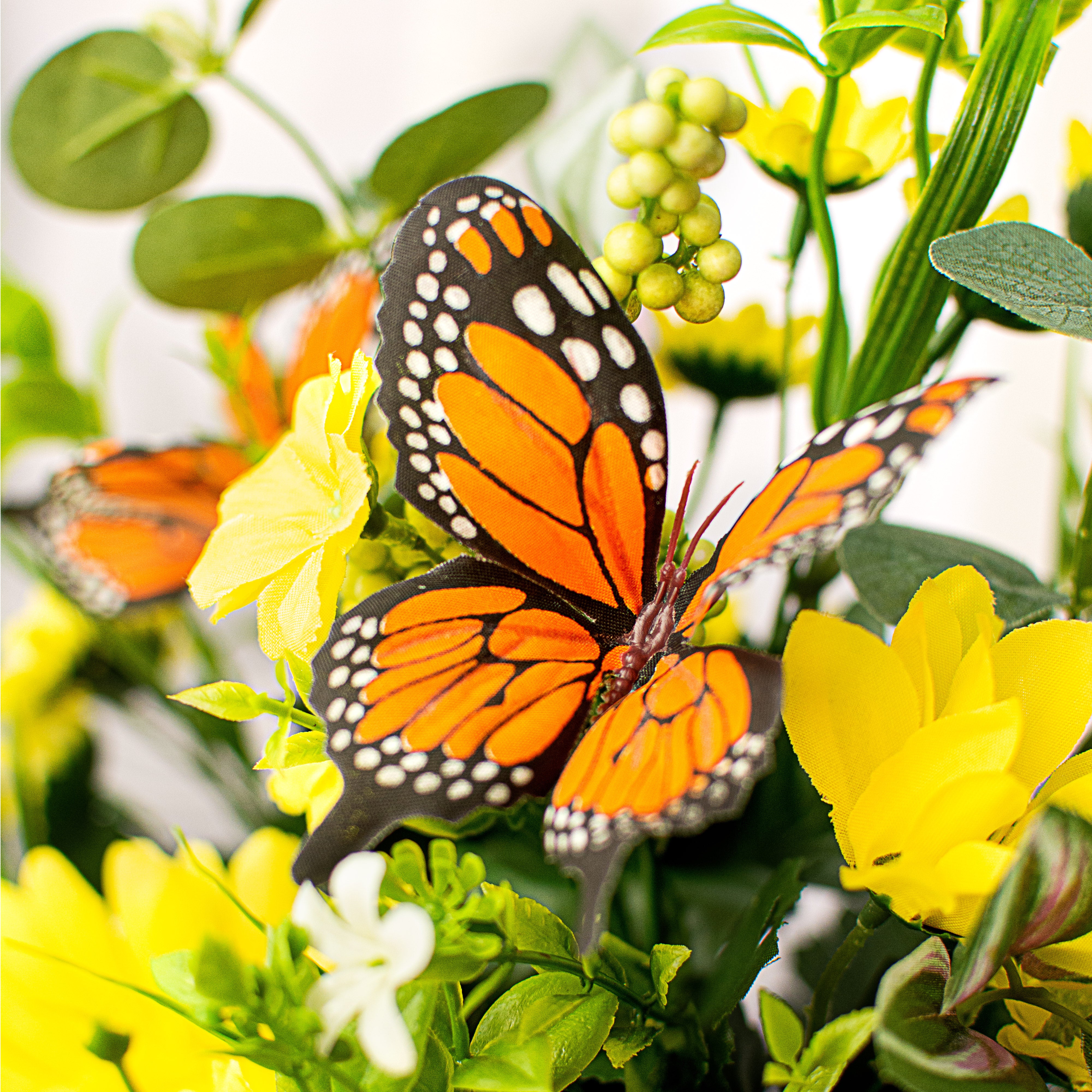19" Gerber Daisy Butterfly Bush: Yellow Lifestyle Photo