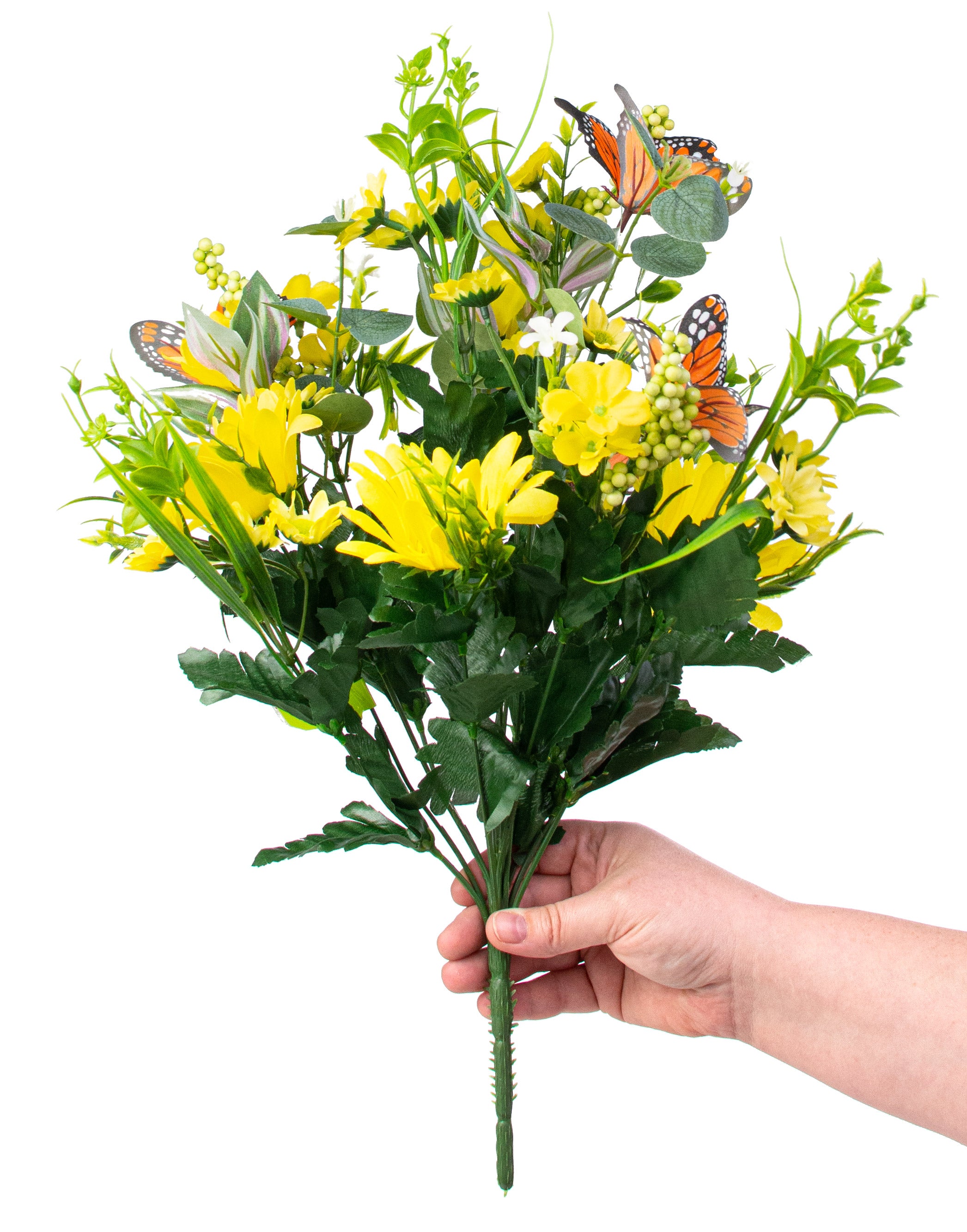 19" Gerber Daisy Butterfly Bush: Yellow detail photo 3