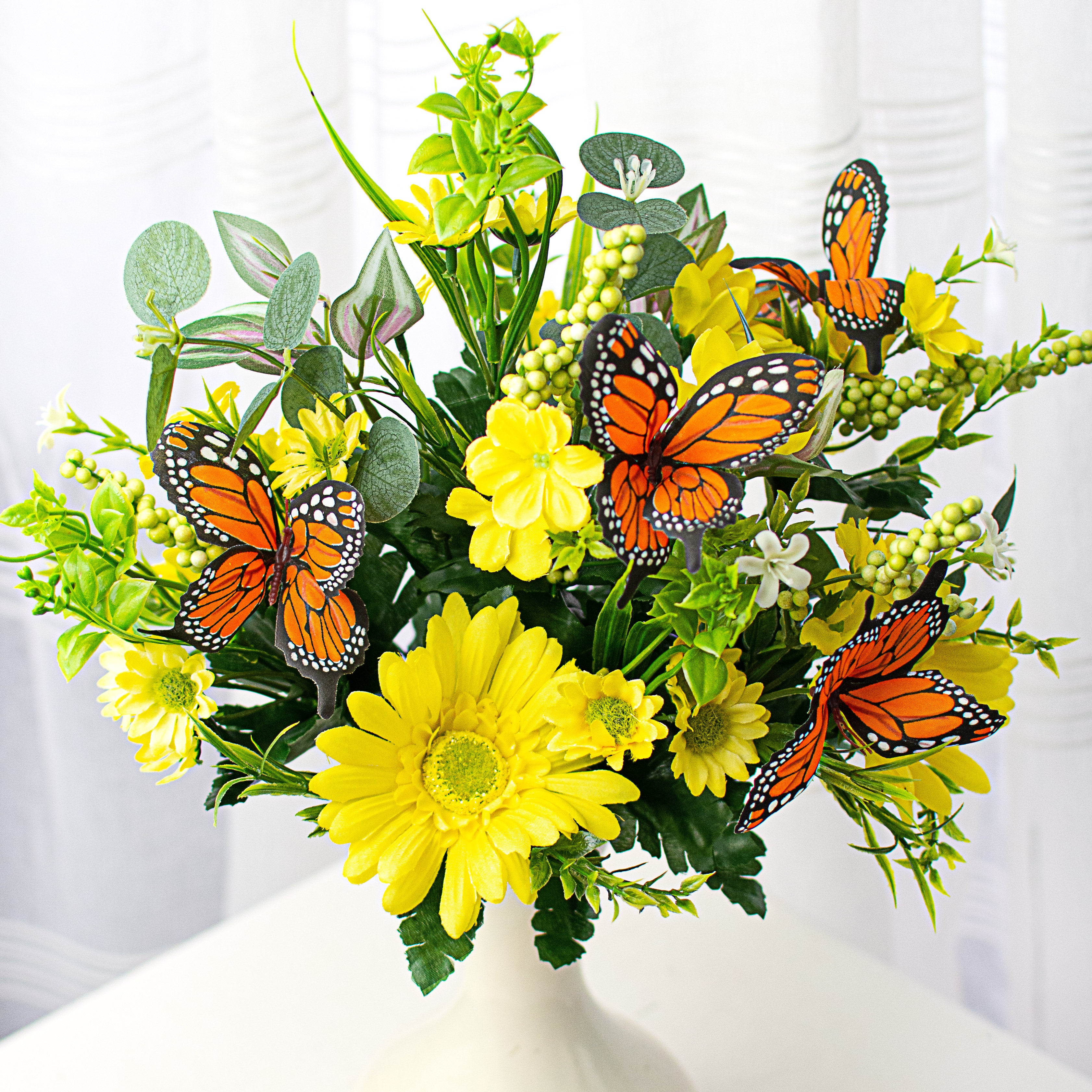 19" Gerber Daisy Butterfly Bush: Yellow Item Number: 62626YW