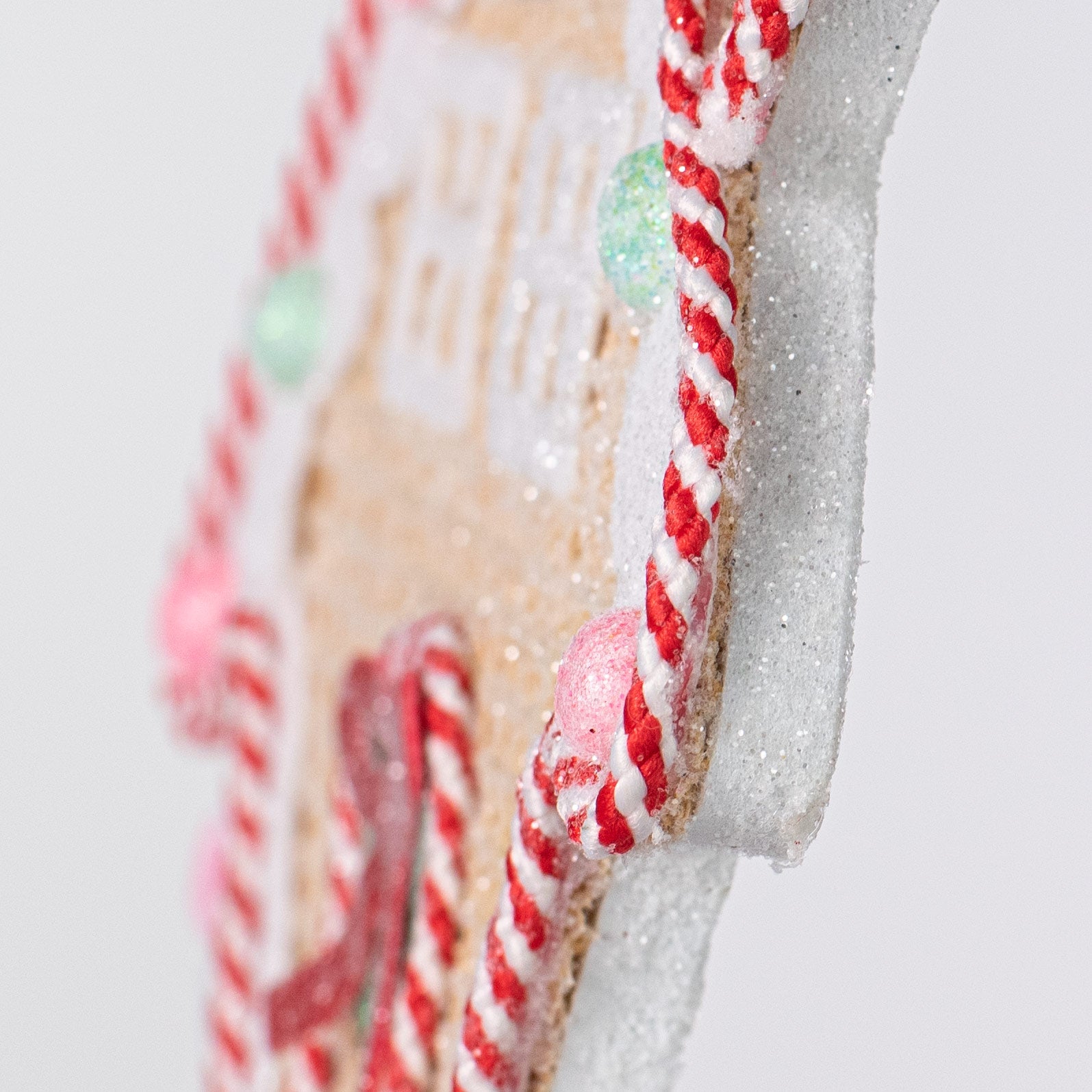 7.5" Gingerbread Candy House Ornament detail photo 3