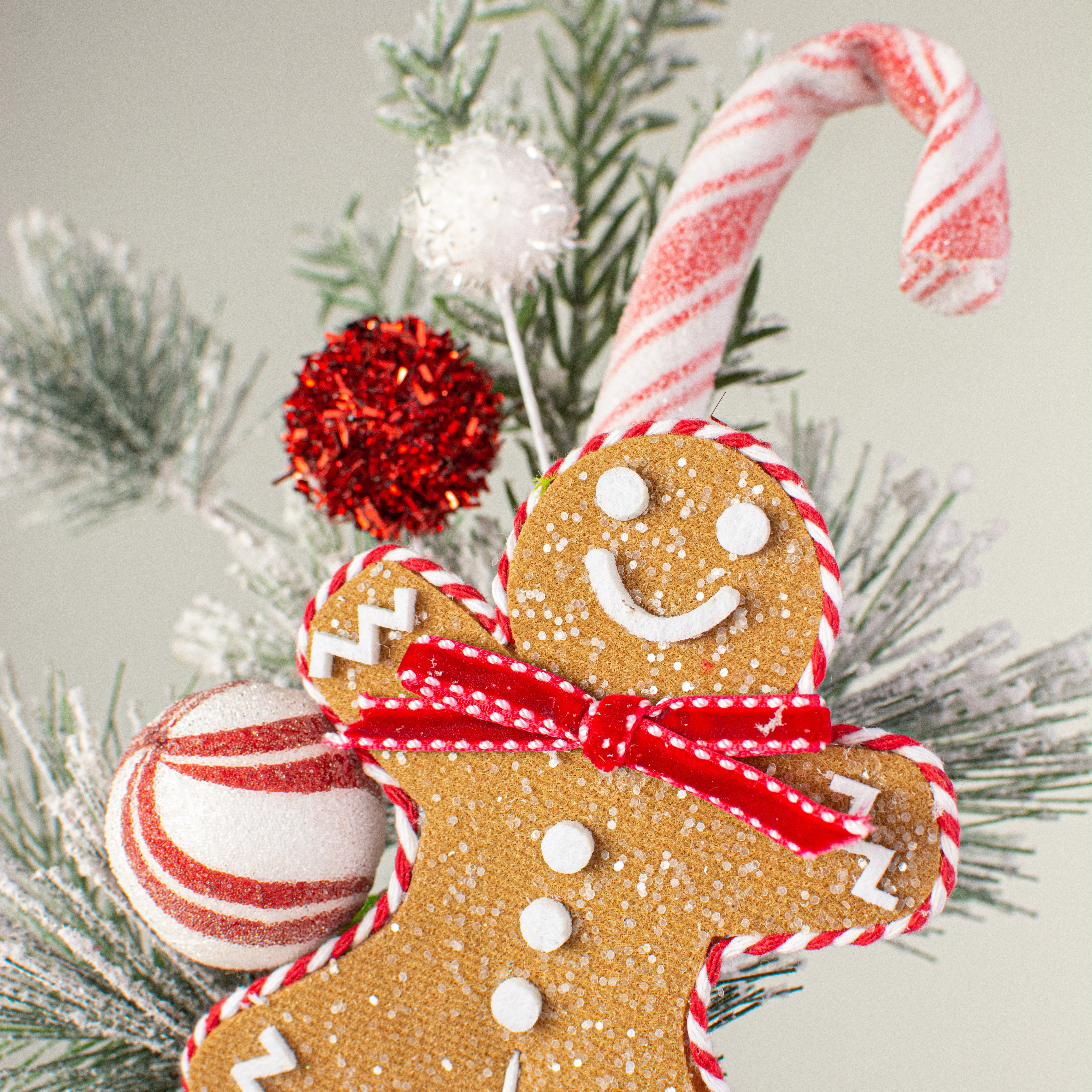 16" Gingerbread Candy Pine Pick Lifestyle Photo