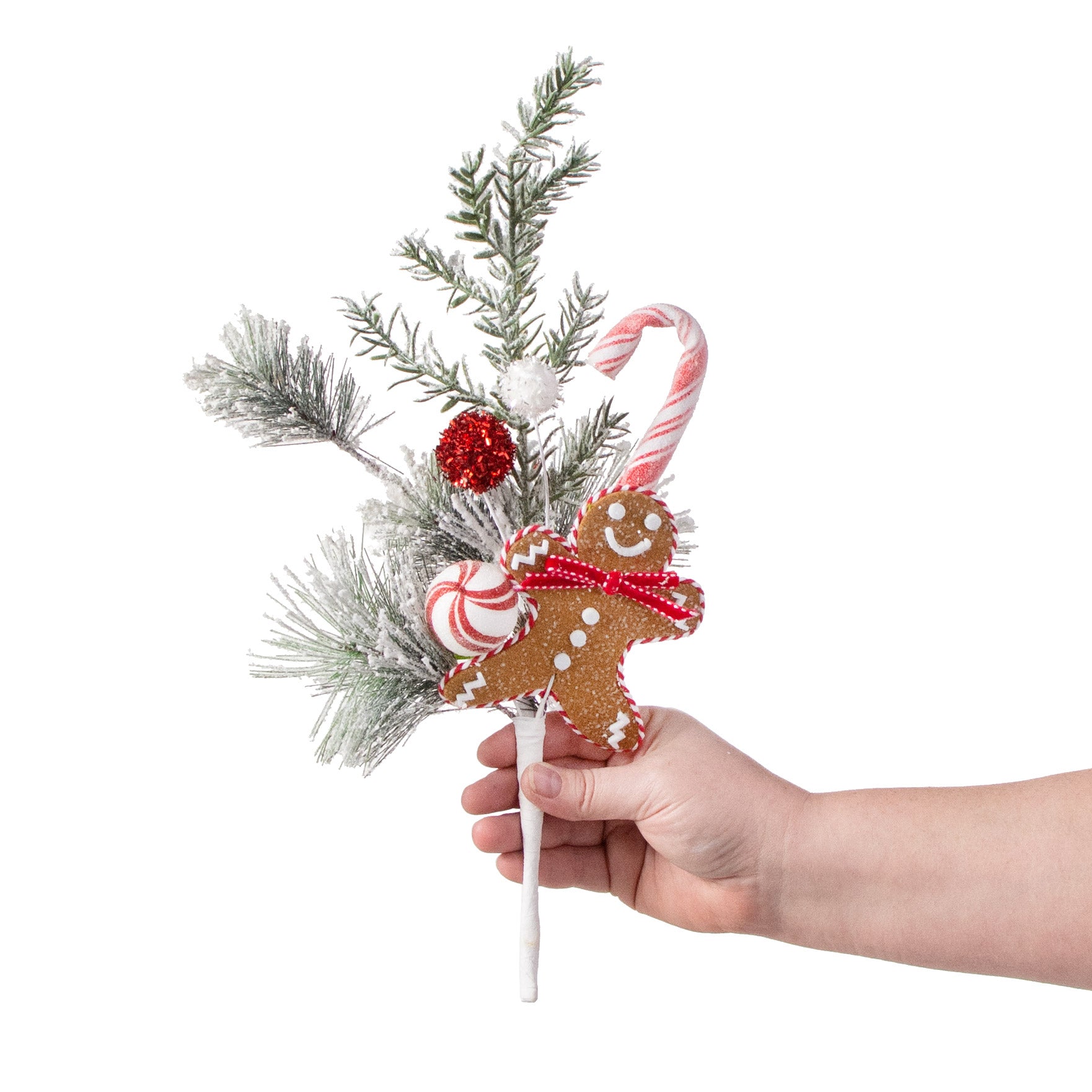 16" Gingerbread Candy Pine Pick detail photo 3