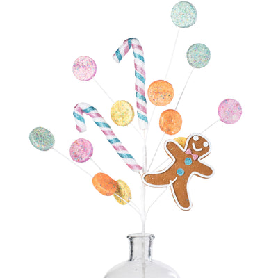 27" Gingerbread Candy Spray: Pastel Item Number: 202003
