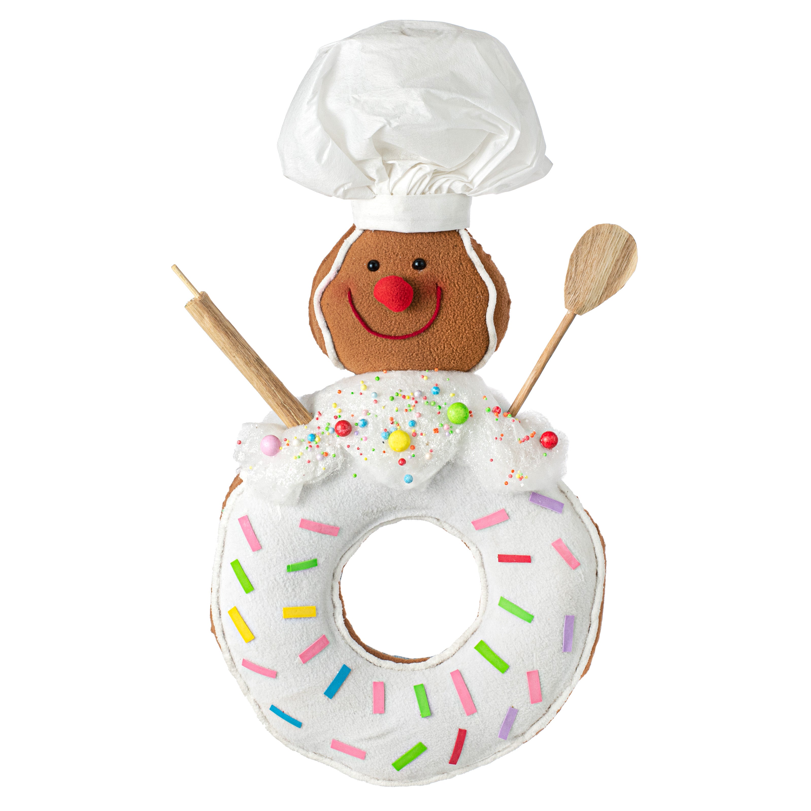 24" Gingerbread Chef Donut Ornament Item Number: 85394BN