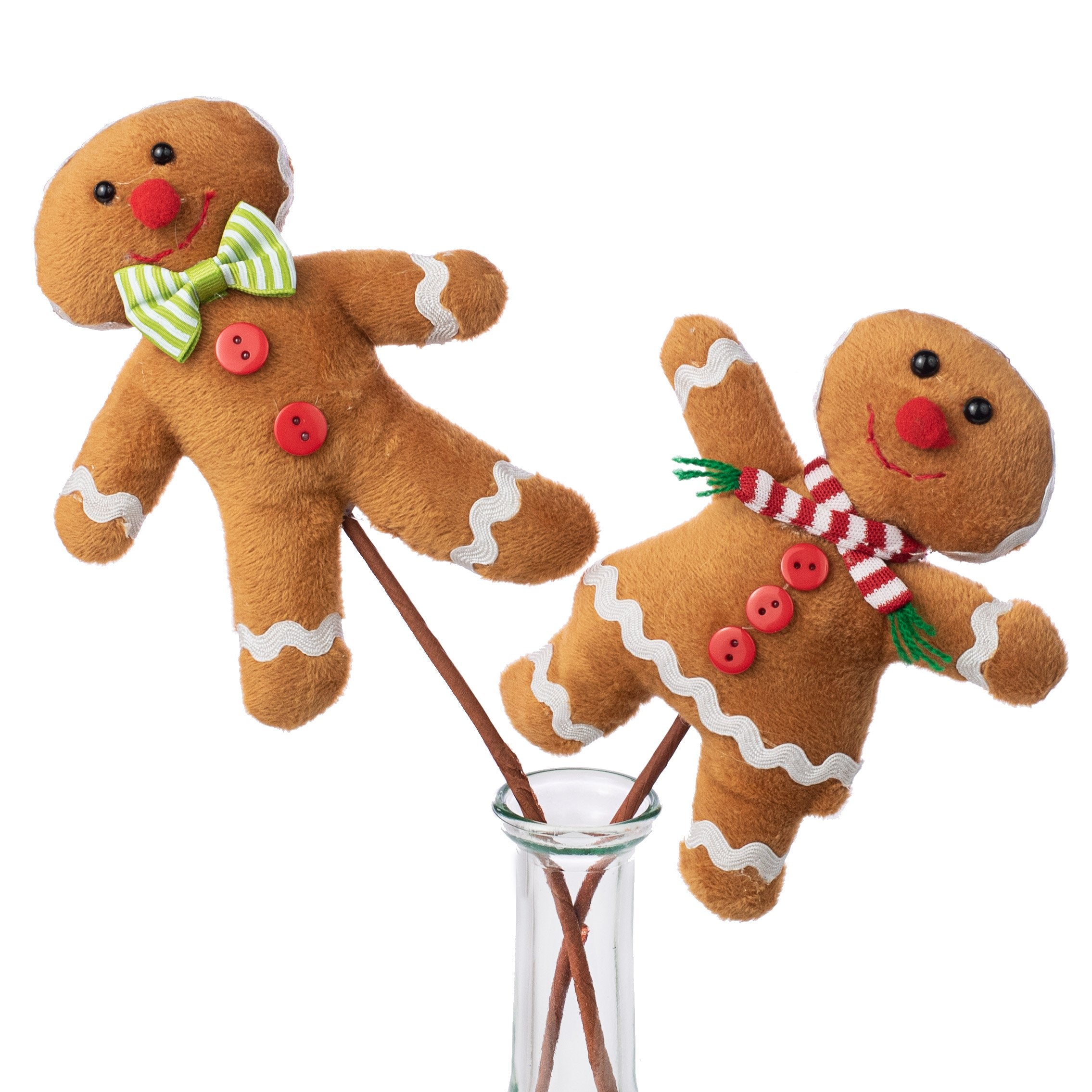 12" Gingerbread Cookie Picks (Set of 2) Item Number: 83735ASST