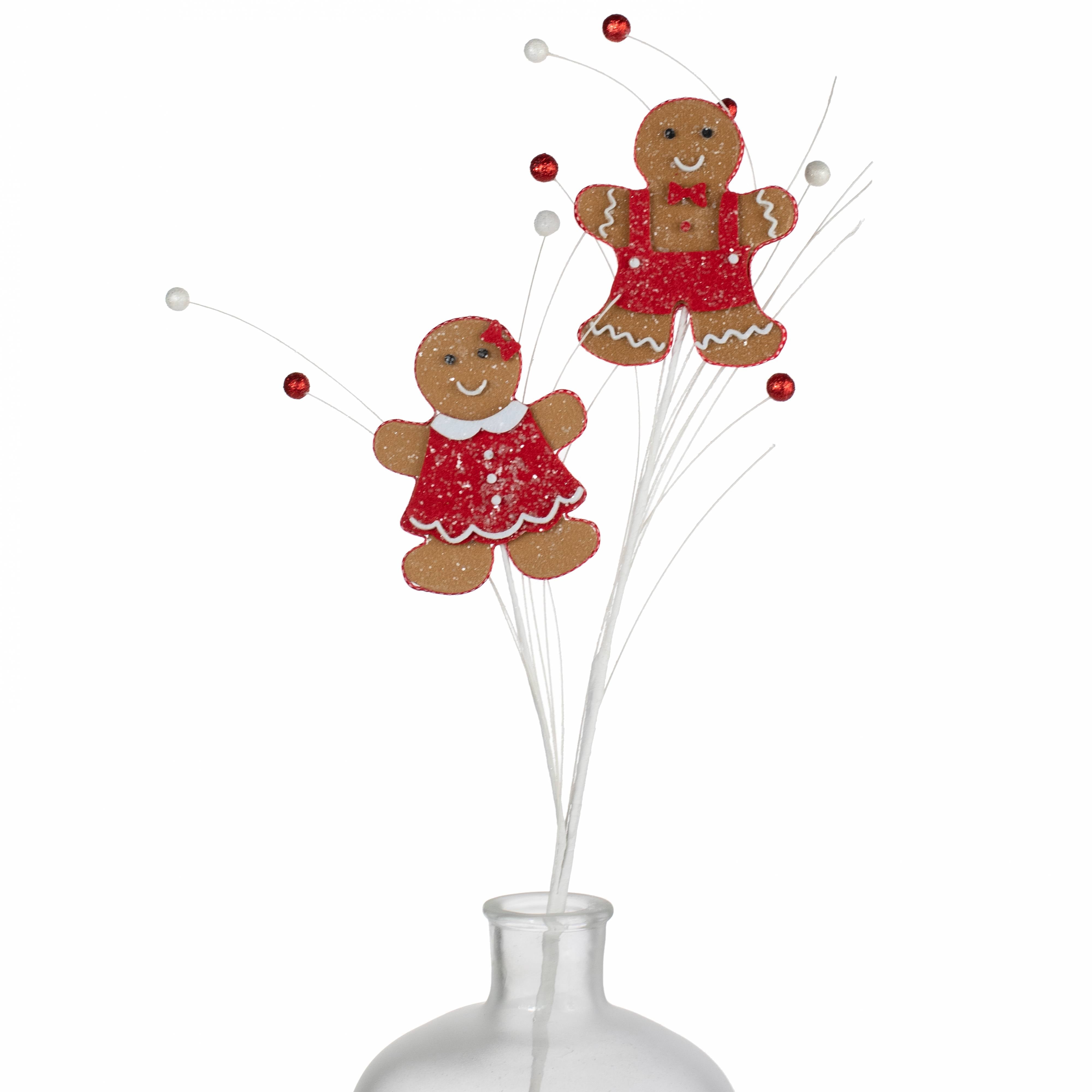 26" Gingerbread Girl and Boy Spray Item Number: 86091BN