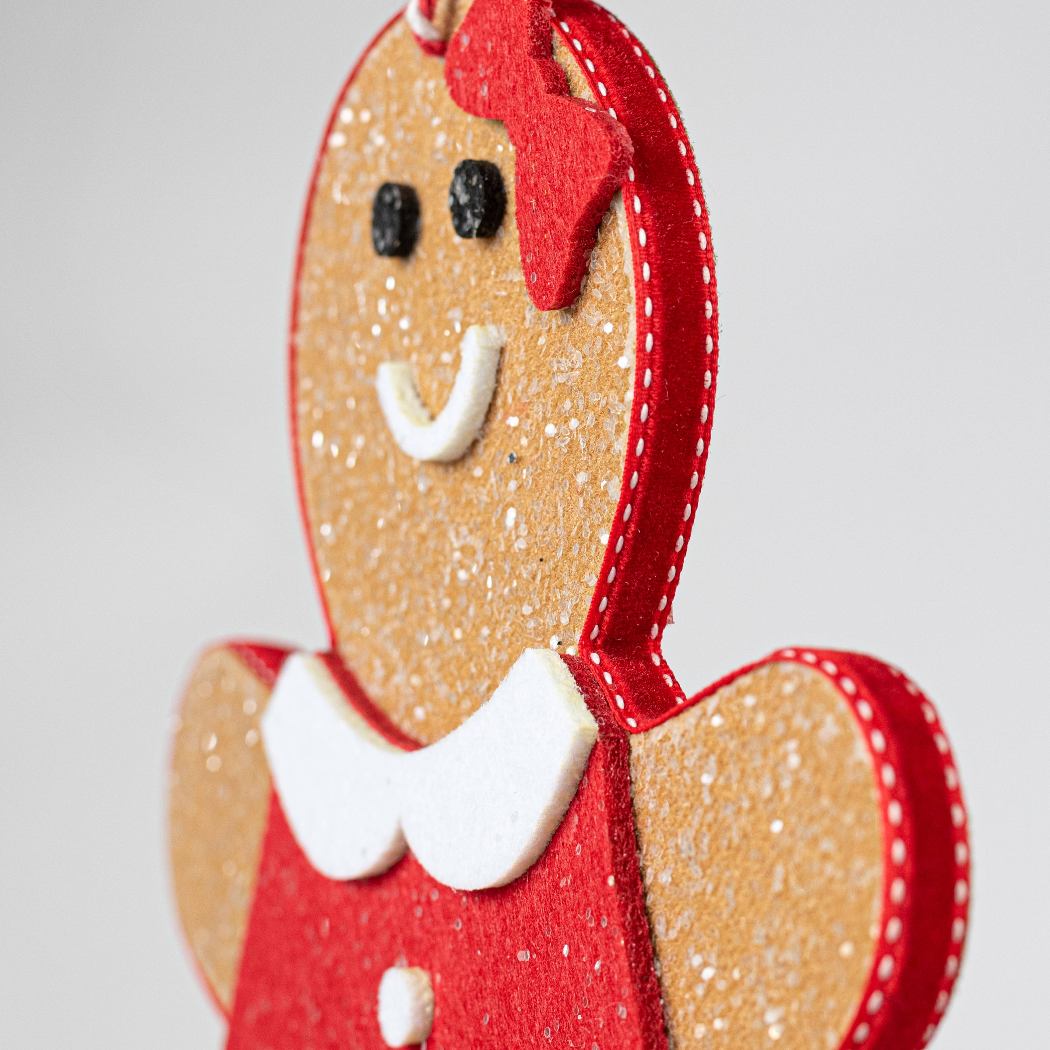 9" Gingerbread Girl Ornament detail photo 3
